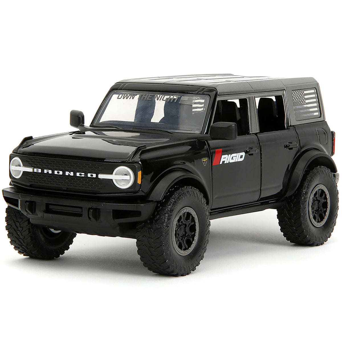2021 Ford Bronco Badlands Black 'Rigid' With Extra Wheels 'Just Trucks' Series 1/24 Diecast Model Car By Jada