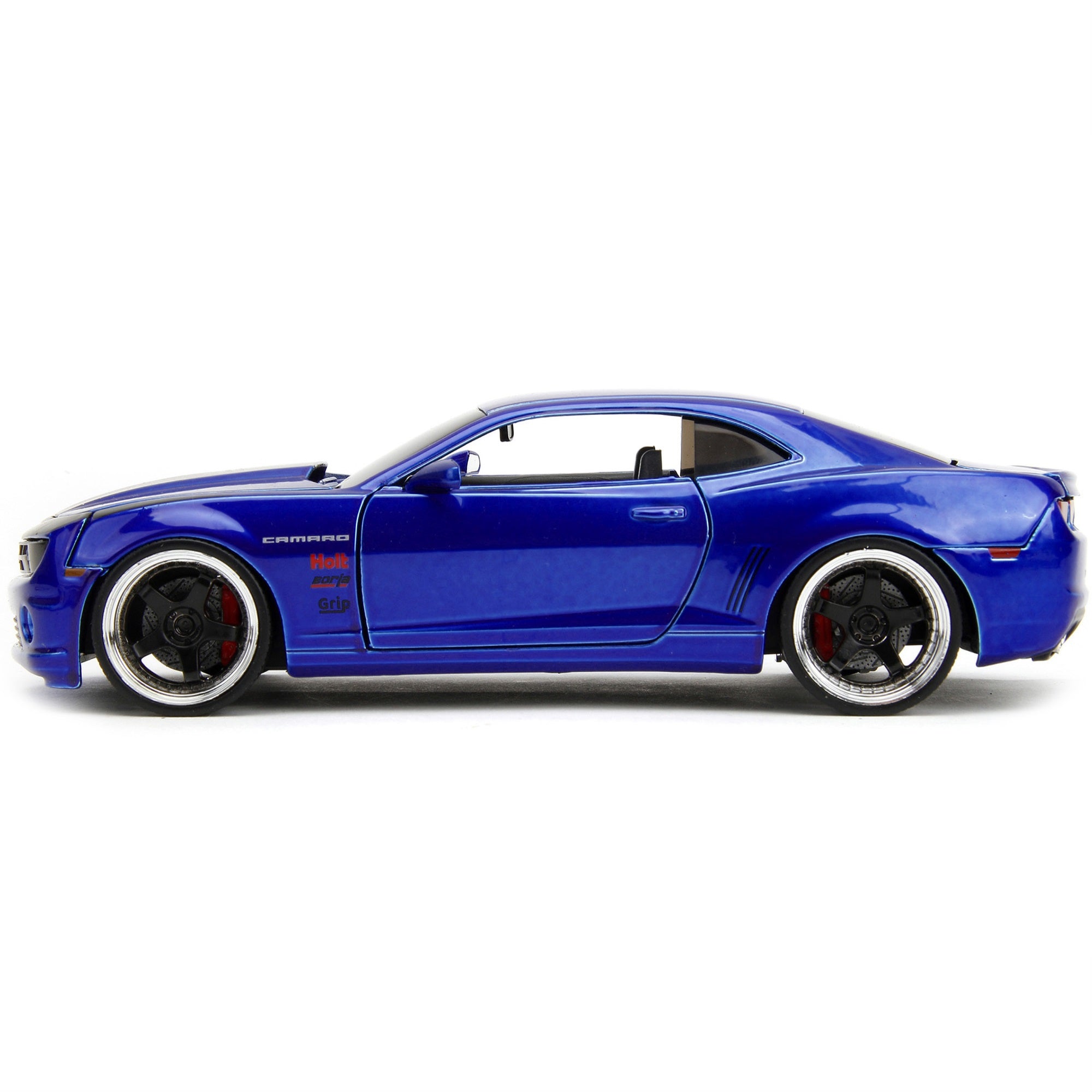 2010 Chevrolet Camaro Candy Blue with Black Hood “Bigtime Muscle” Series 1/24 Diecast Model Car by Jada