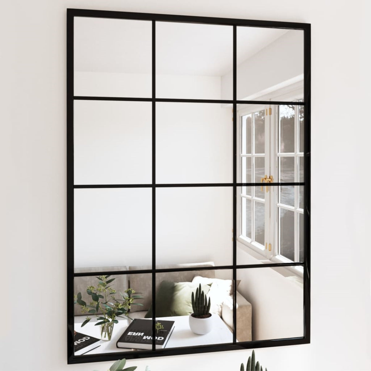 Vidaxl Wall Mirror Black 31.5'X23.6' Metal