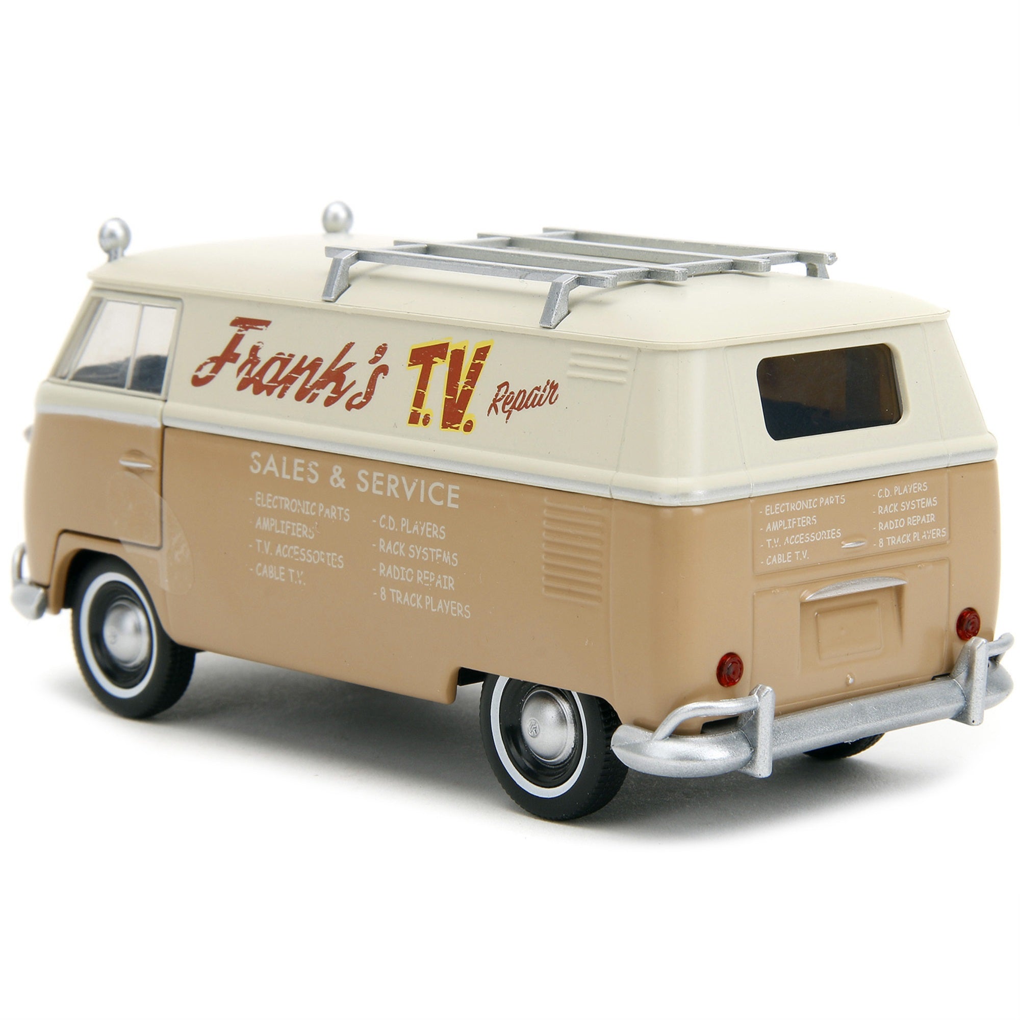 Volkswagen Bus 'Wheeljack' Tan And Beige 'Frank'S Tv Repair' 'Transformers:  Of The Beasts' (2023) Movie 'Hollywood Rides' Series 1/32 Diecast Model Car By Jada