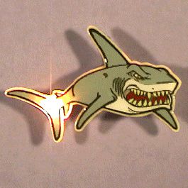 Shark Flashing Body Light Lapel Pins