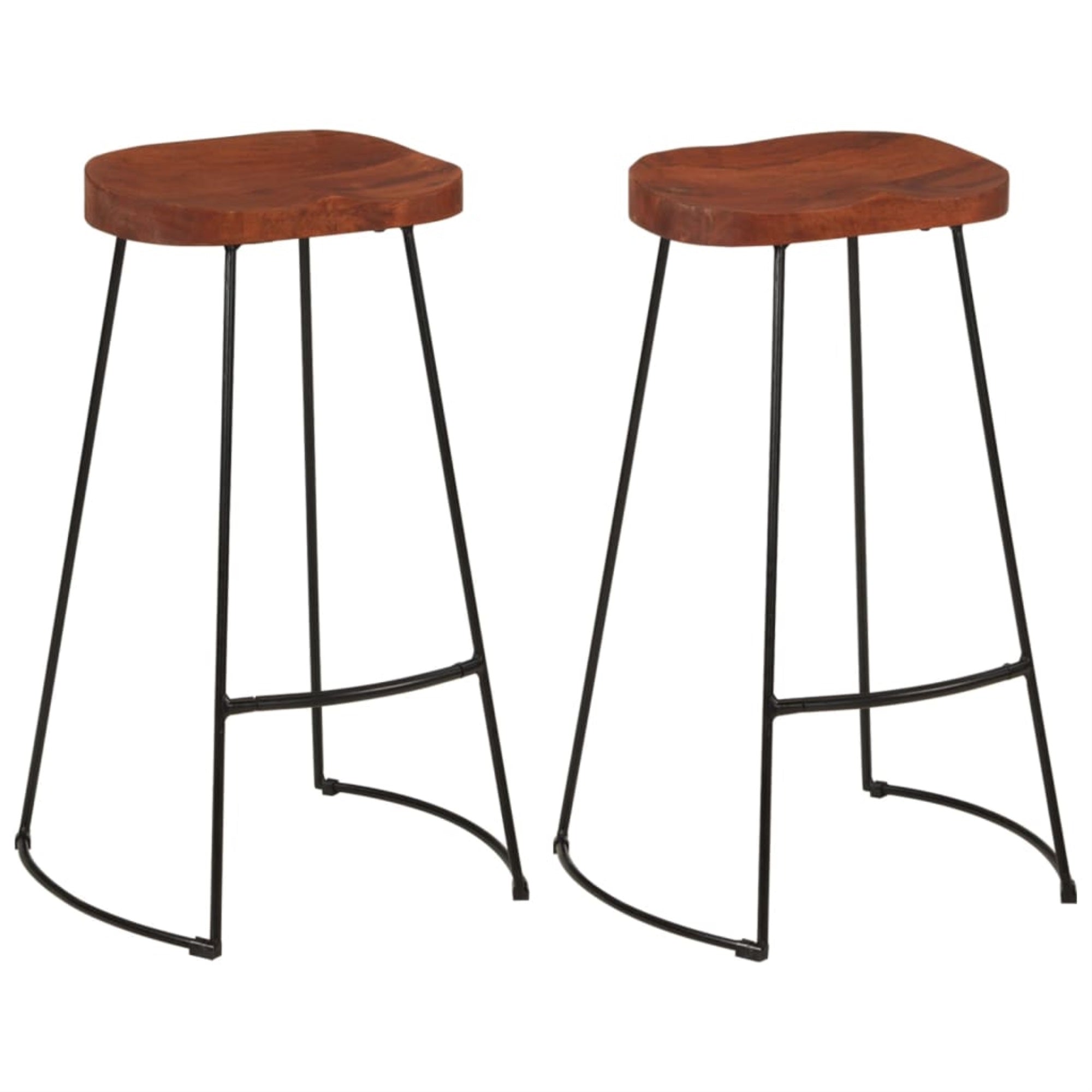Vidaxl Gavin Bar Stools 2 Pcs 19.7'X15.7'X30.7' Solid Wood Mango