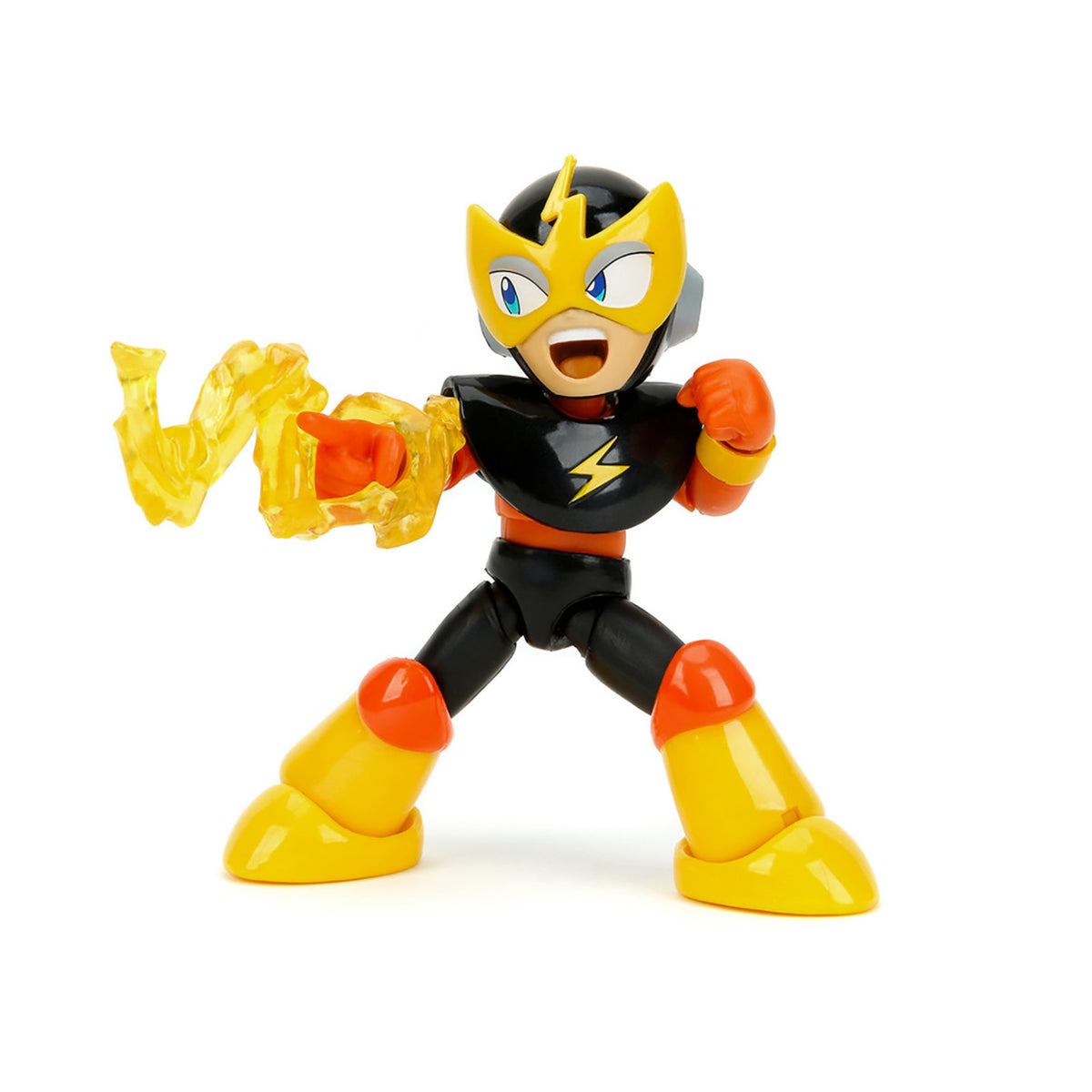 Elec Man 4.5' Moveable Figure With Accessories And Alternate Head And Hands 'Mega Man' (1987) Video Game Model By Jada