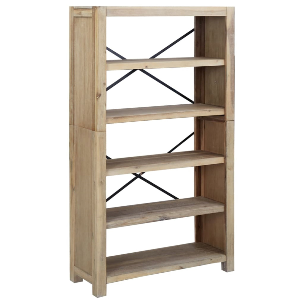 Vidaxl 5-Tier Bookcase 31.5'X11.8'X55.1' Solid Wood Acacia