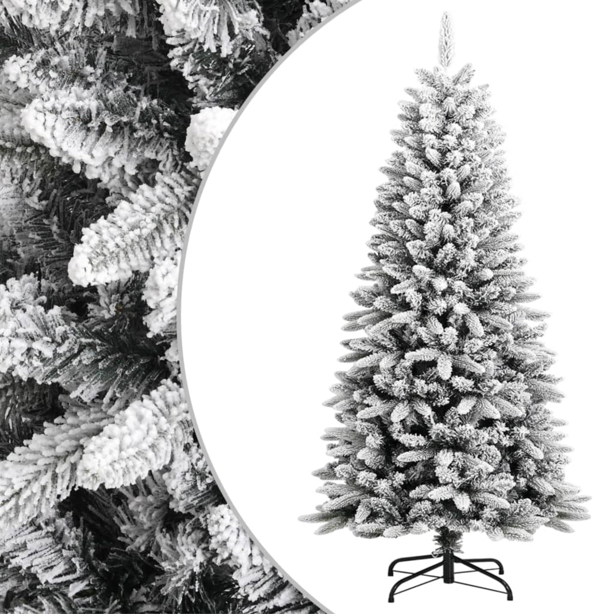 Vidaxl Artificial Christmas Tree With Flocked Snow 47.2' Pvc&Pe