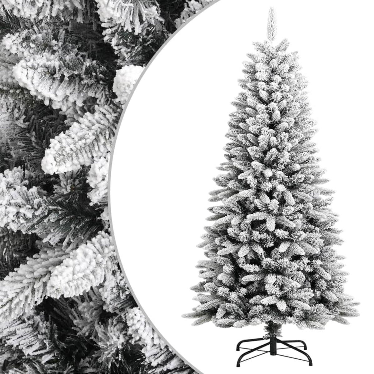 Vidaxl Artificial Christmas Tree With Flocked Snow 47.2' Pvc&Pe