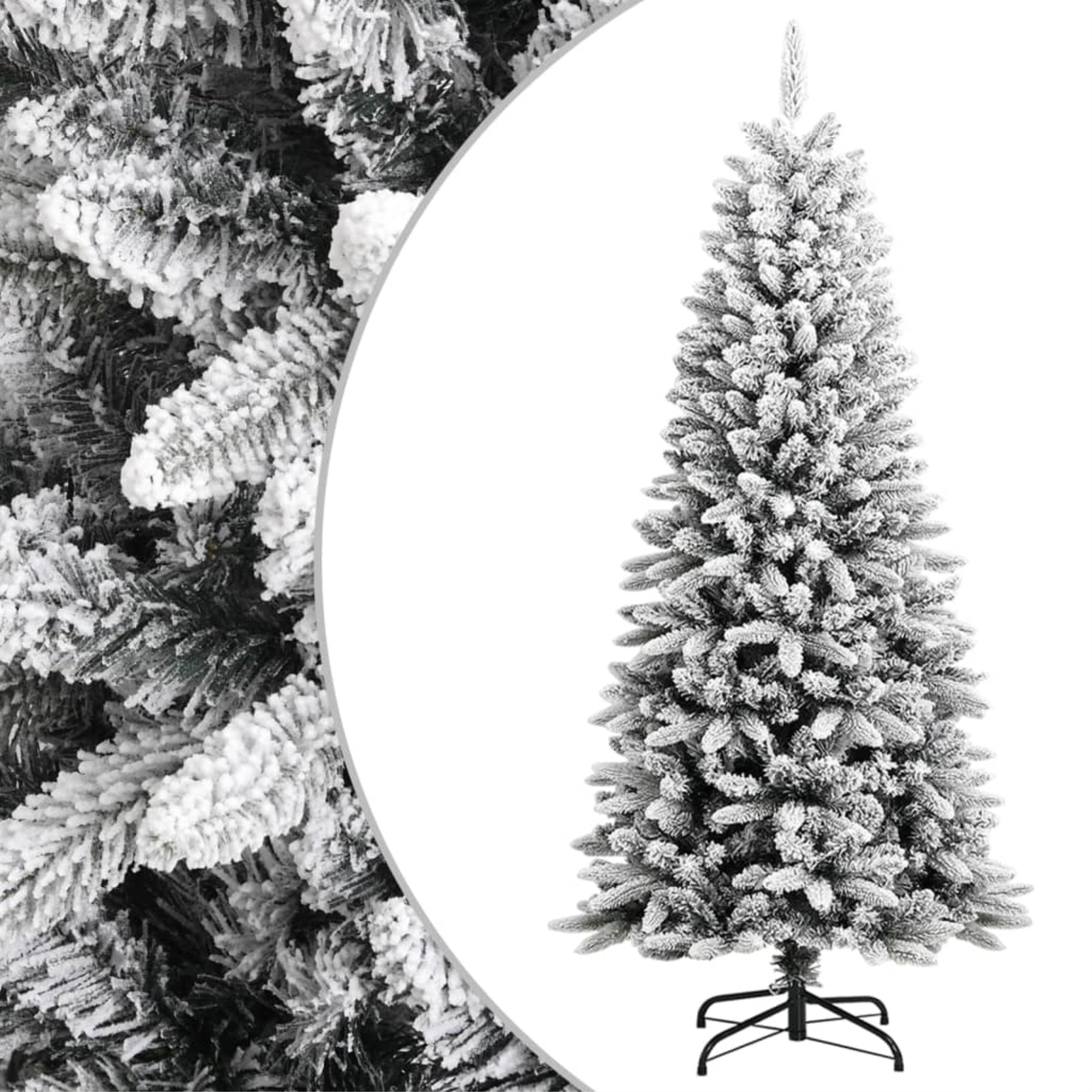 Vidaxl Artificial Christmas Tree With Flocked Snow 59.1' Pvc&Pe