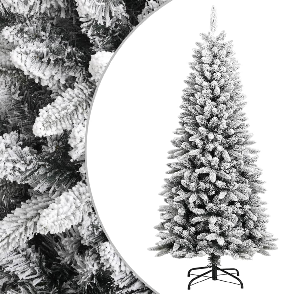 Vidaxl Artificial Christmas Tree With Flocked Snow 59.1' Pvc&Pe