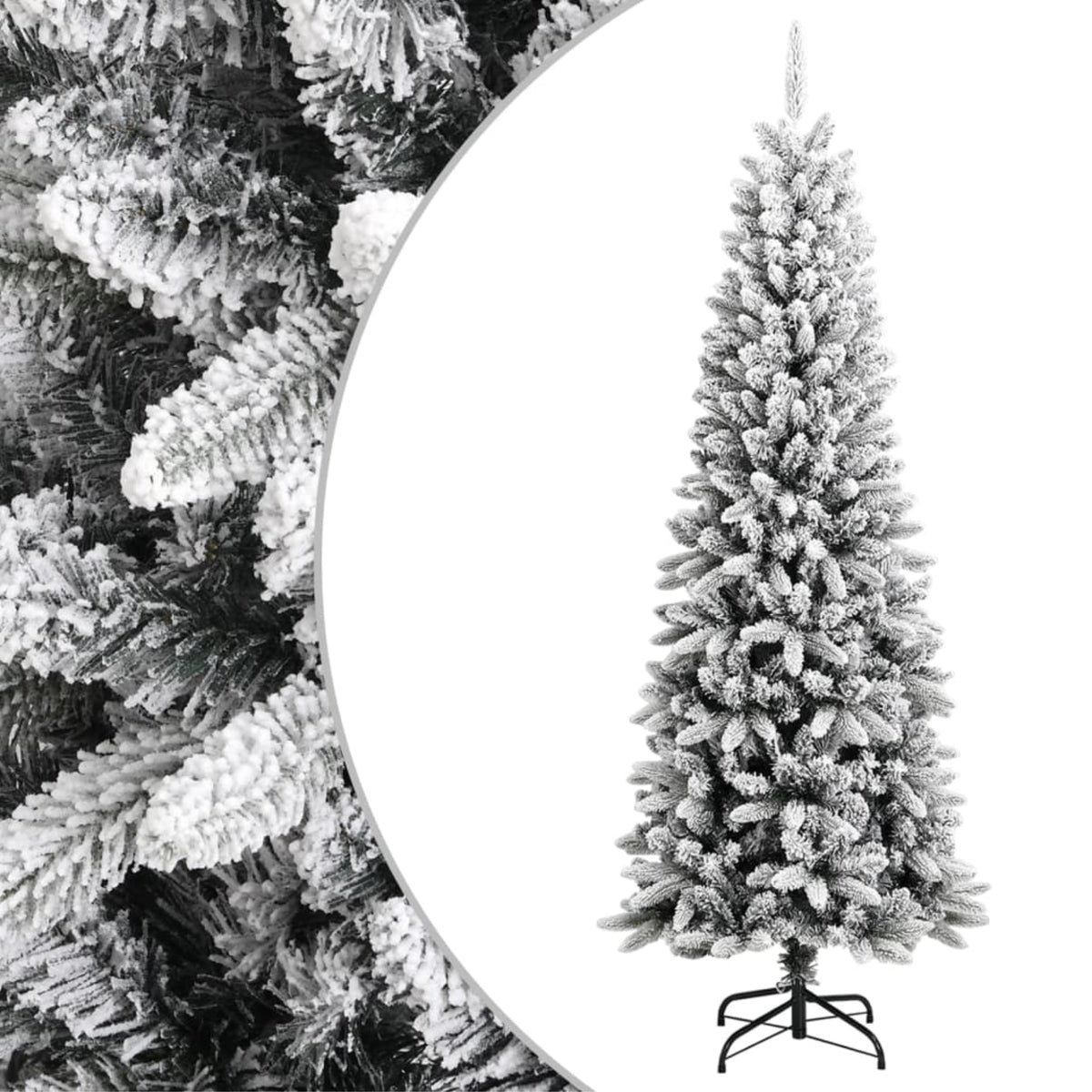 Vidaxl Artificial Christmas Tree With Flocked Snow 82.7' Pvc&Pe