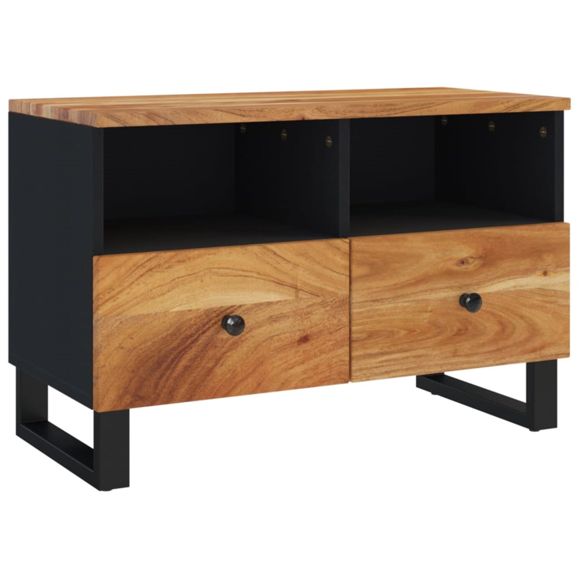 Vidaxl Tv Stand 27.6'X13'X18.1' Solid Wood Acacia