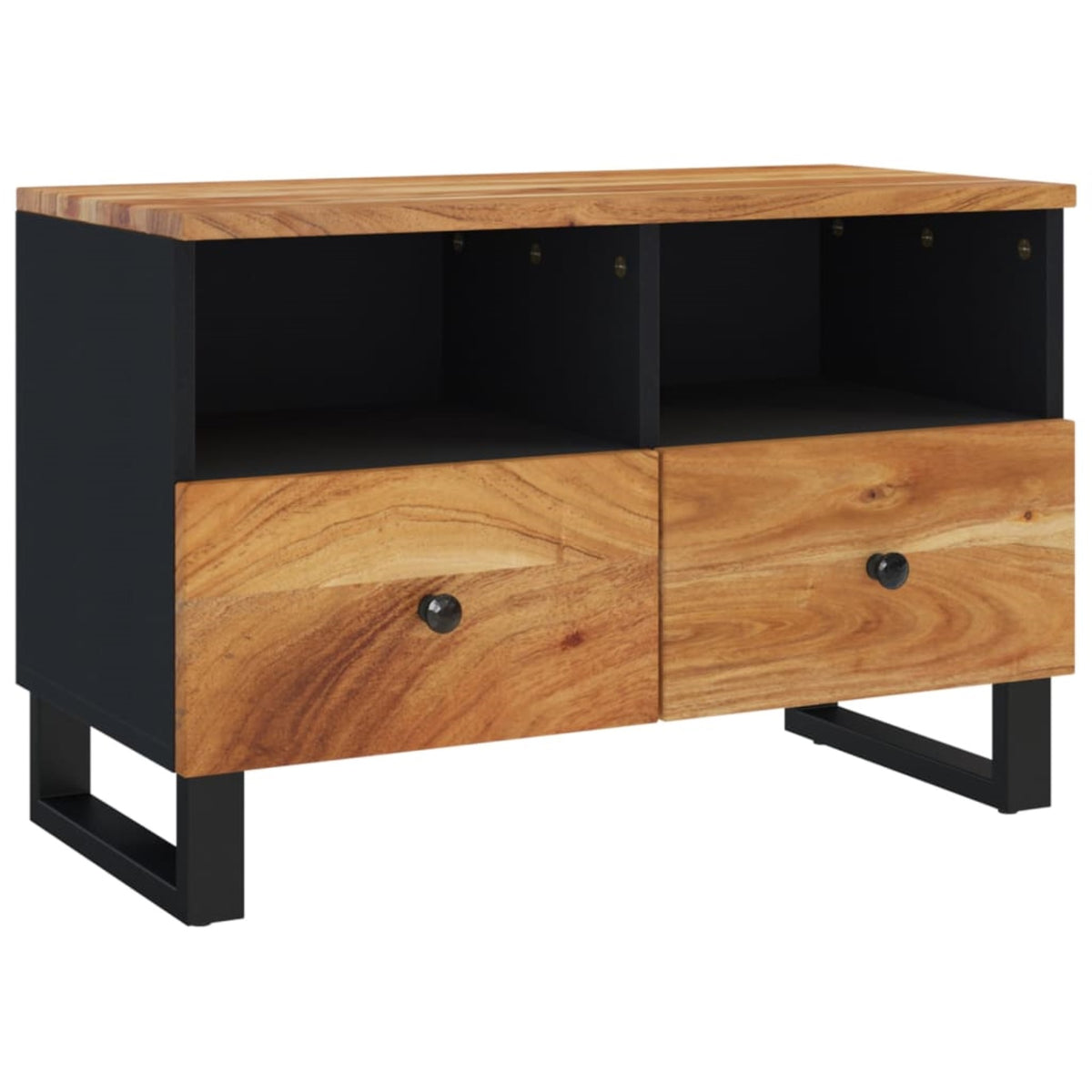 Vidaxl Tv Stand 27.6'X13'X18.1' Solid Wood Acacia