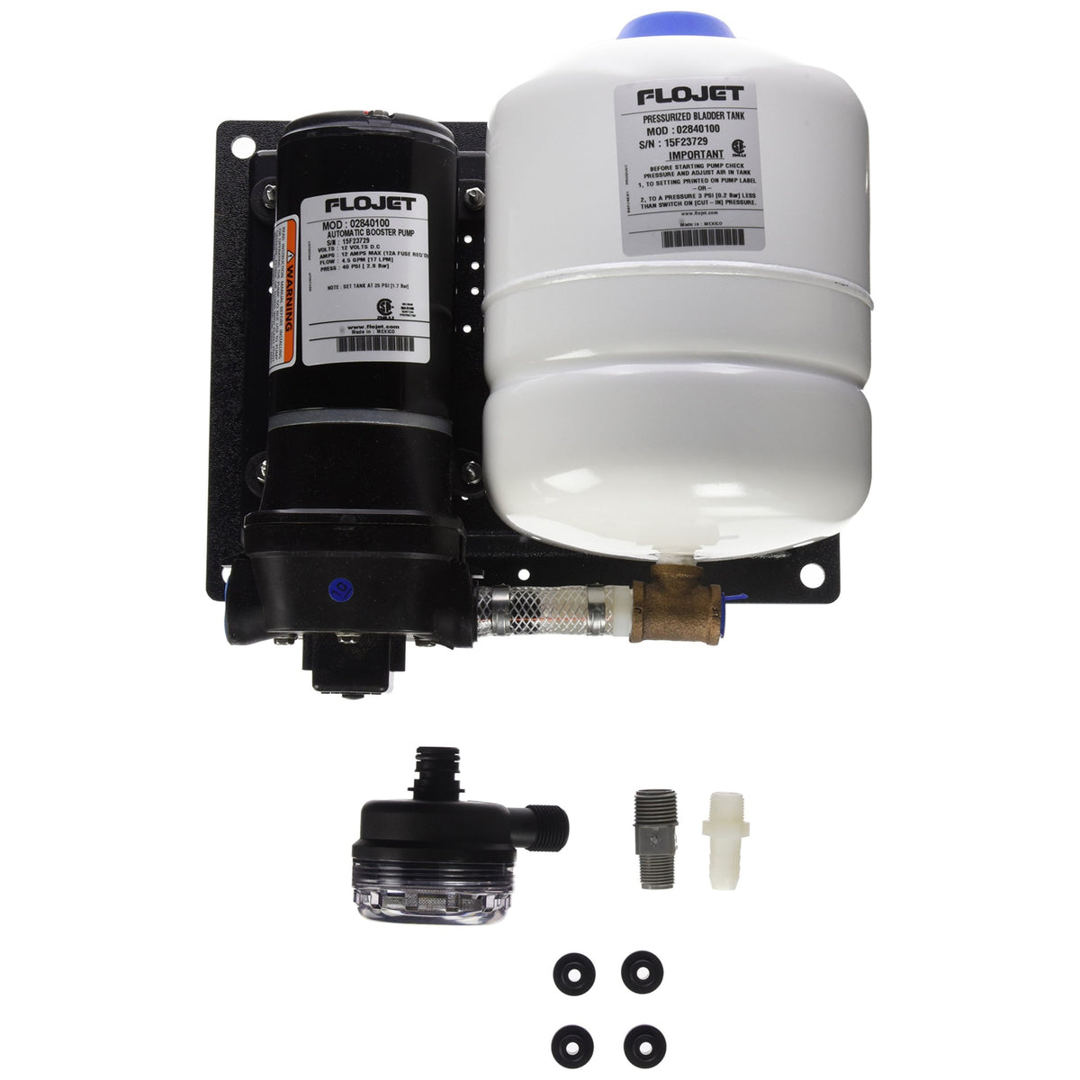 Flojet Water Booster System 12V 4.5 Gpm 40 Psi