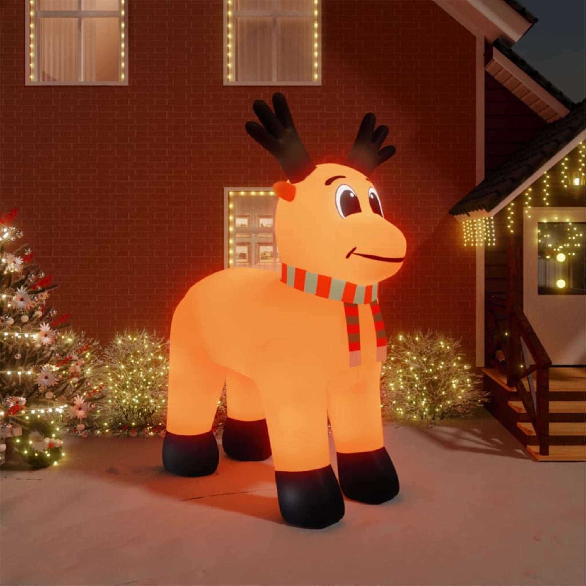 Vidaxl Christmas Inflatable Reindeer With Leds 157.5'