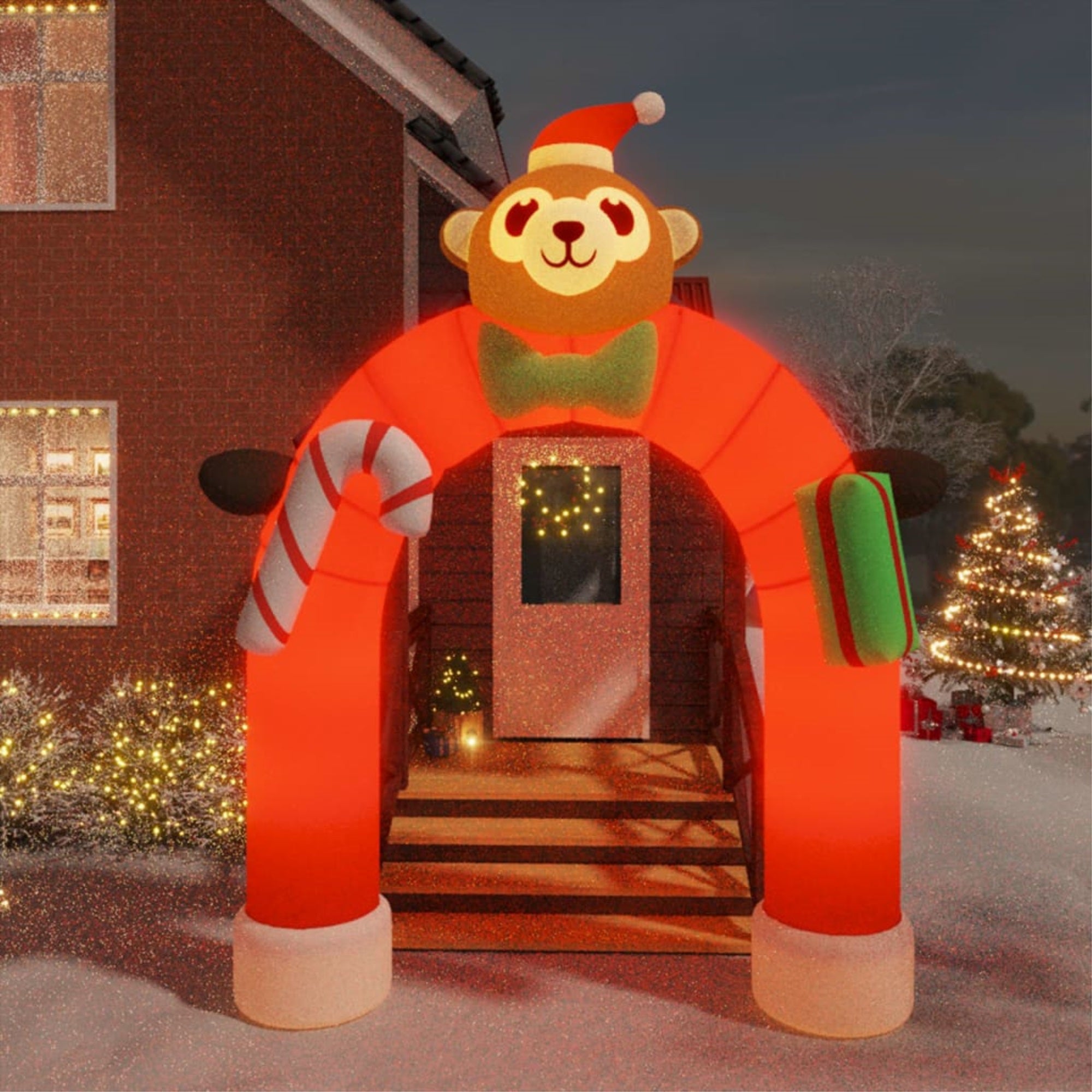Vidaxl Christmas Inflatable Arch Gate Led 149.6'
