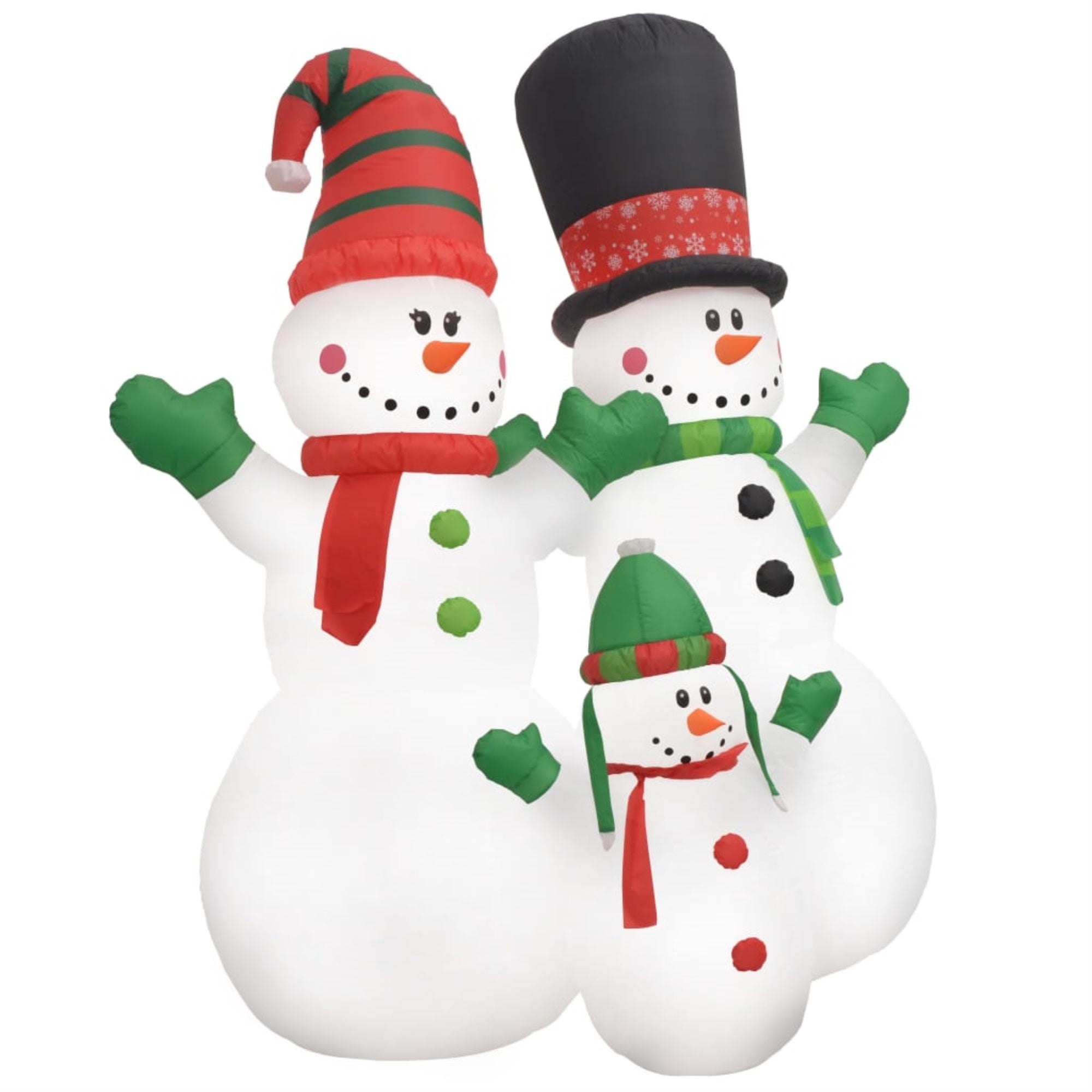Vidaxl Inflatable Snowman Family With Leds 96.1'