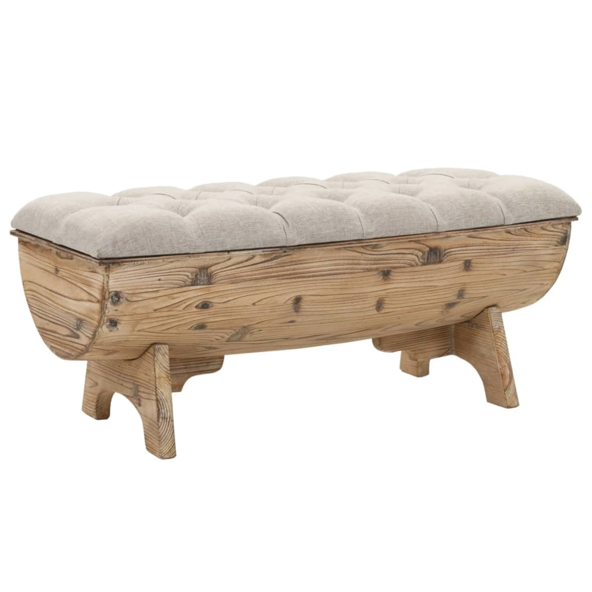 Vidaxl Storage Bench 40.6' Solid Wood Fir