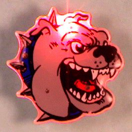 Bulldog Flashing Body Light Lapel Pins