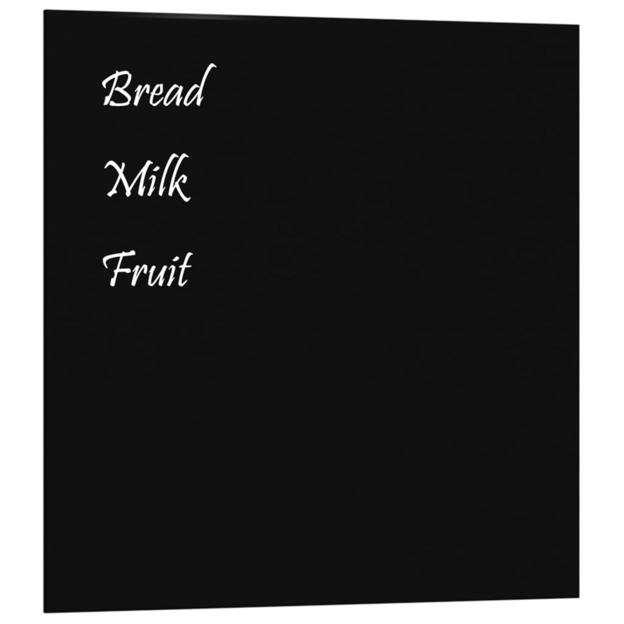 Vidaxl Wall-Mounted Magnetic Board Black 15.7'X15.7'Tempered Glass
