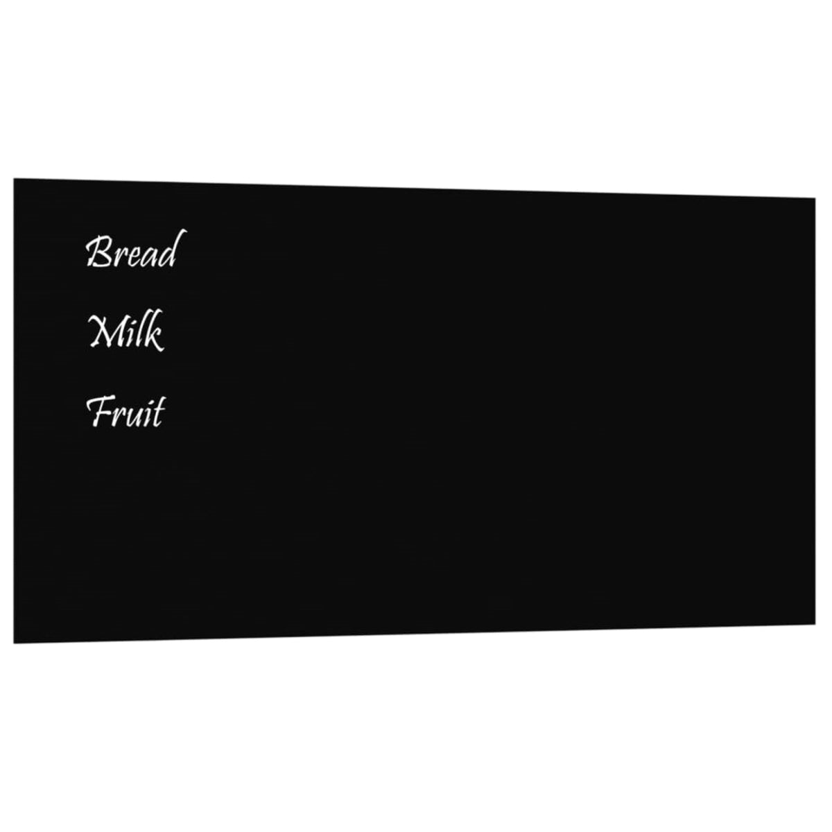 Vidaxl Wall-Mounted Magnetic Board Black 31.5'X15.7' Tempered Glass