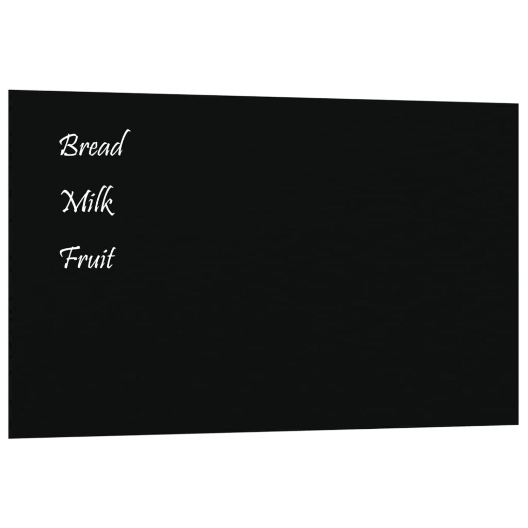 Vidaxl Wall-Mounted Magnetic Board Black 39.4'X23.6'Tempered Glass