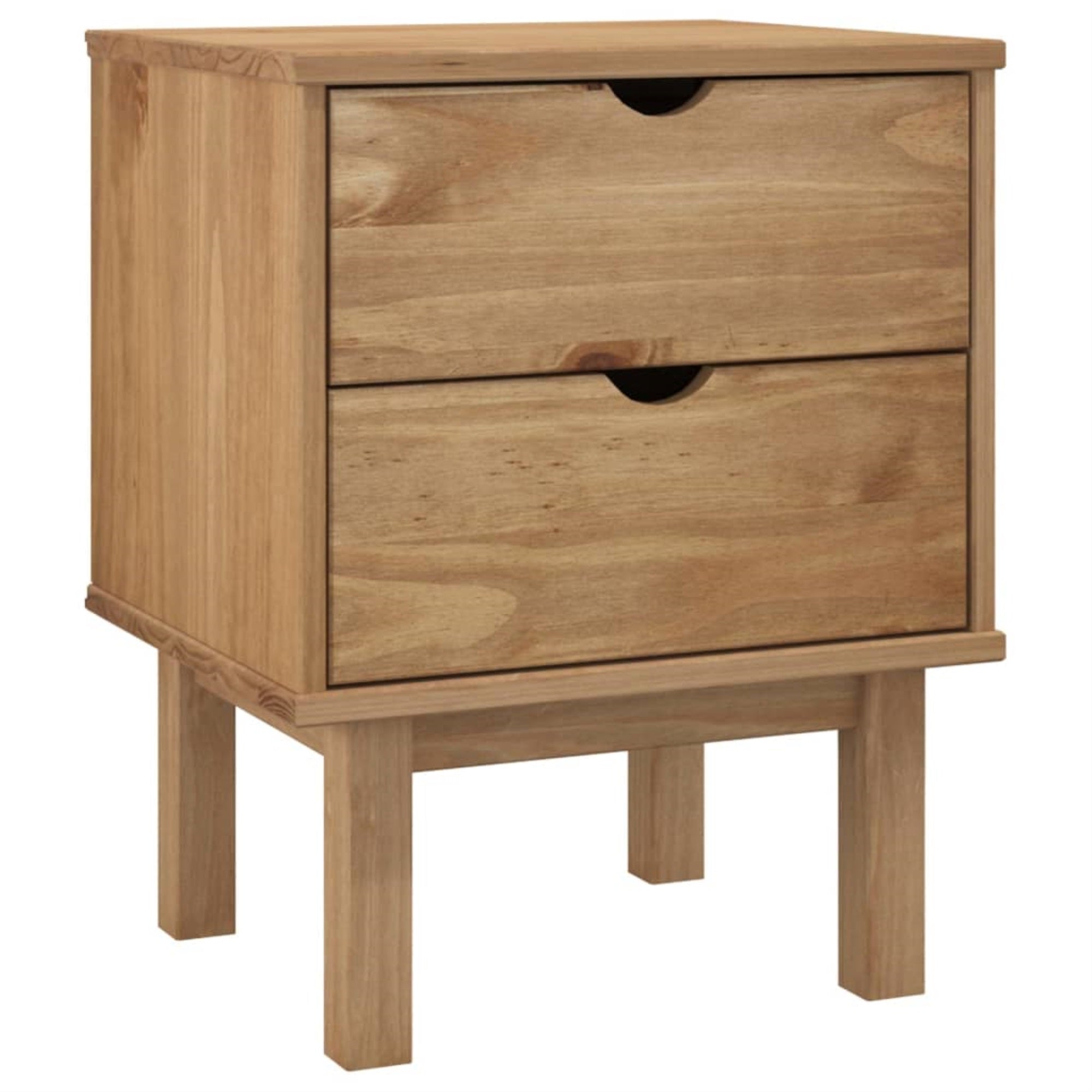 Vidaxl Bedside Cabinet Otta 18.1'X15.6'X22.4' Solid Wood Pine