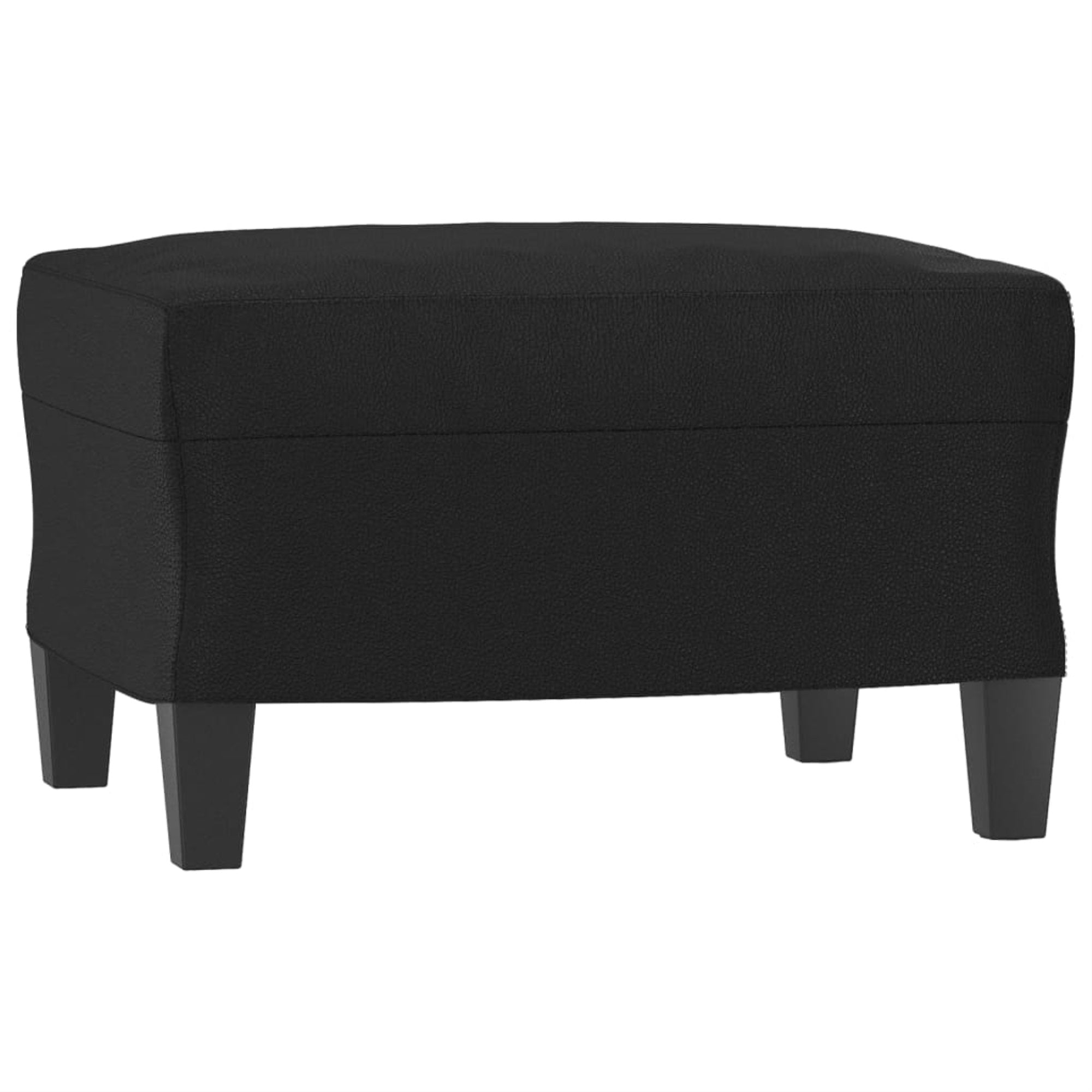 Vidaxl Footstool Black 23.6'X19.7'X16.1' Faux Leather