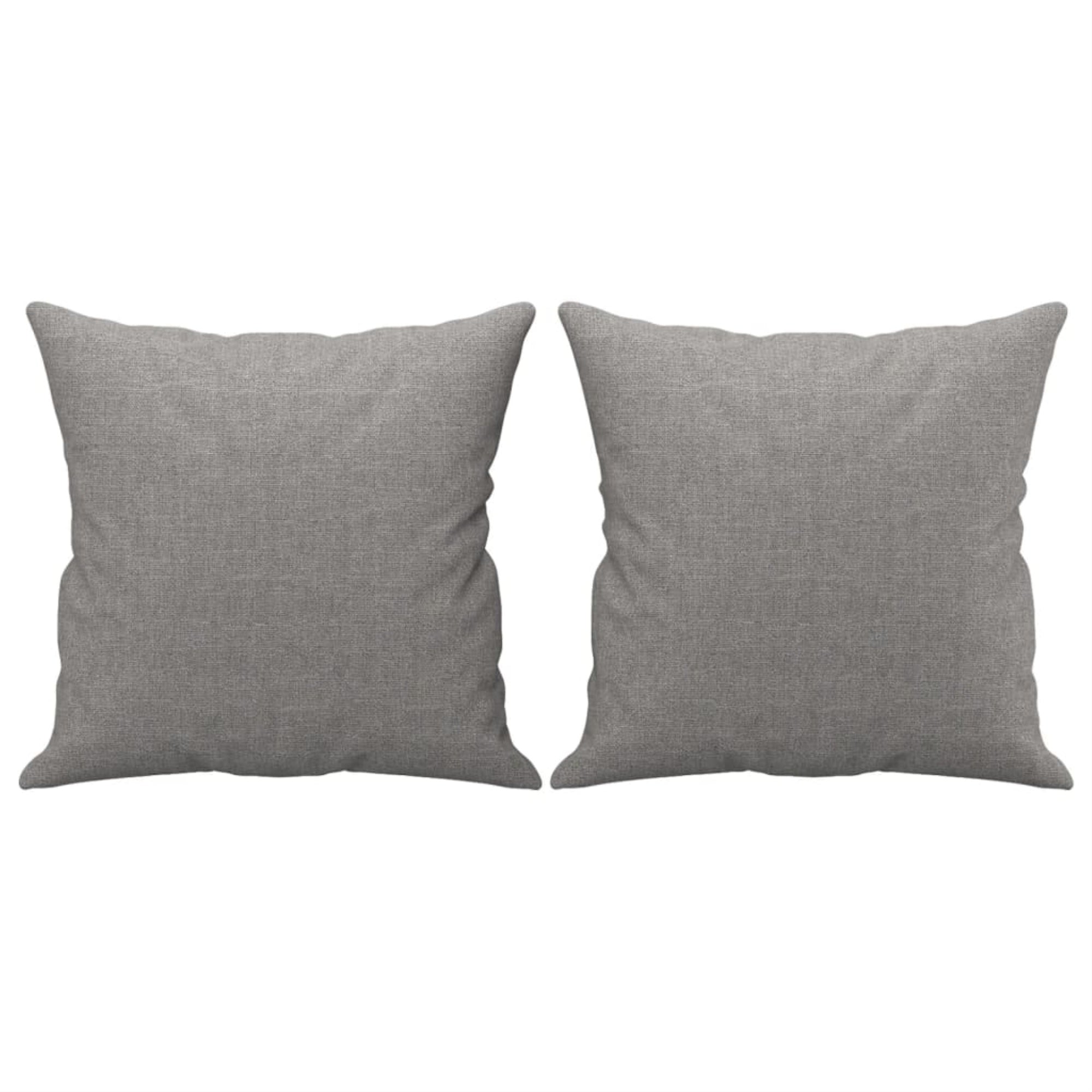 Vidaxl Throw Pillows 2 Pcs Light Gray 15.7'X15.7' Fabric