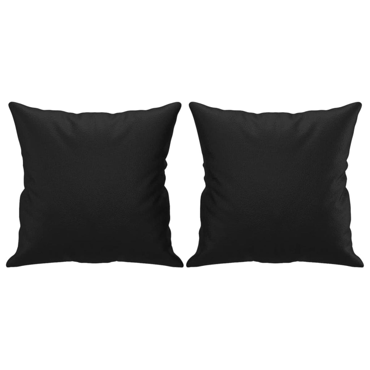 Vidaxl Throw Pillows 2 Pcs Black 15.7'X15.7' Faux Leather