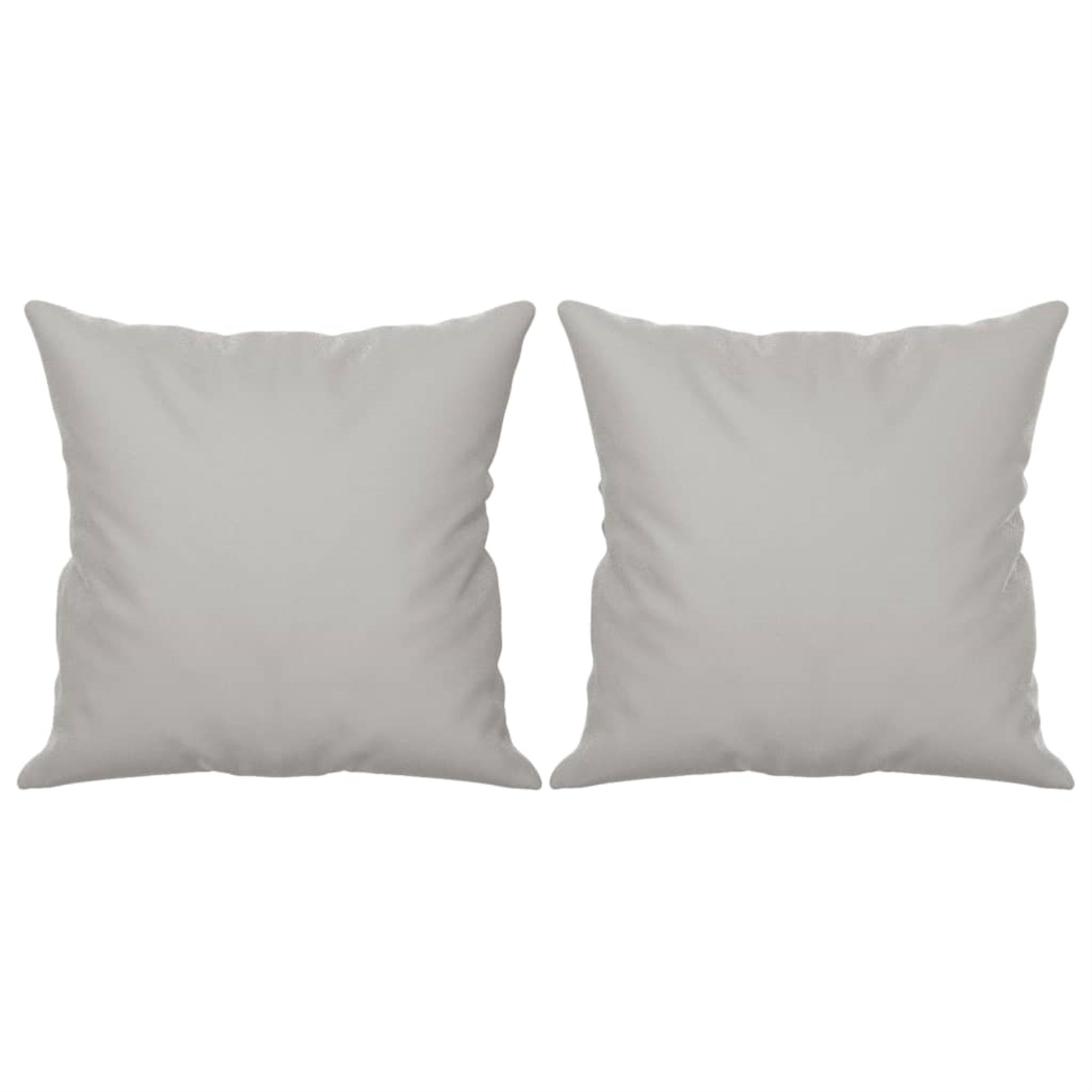 Vidaxl Throw Pillows 2 Pcs Light Gray 15.7'X15.7' Microfiber Fabric