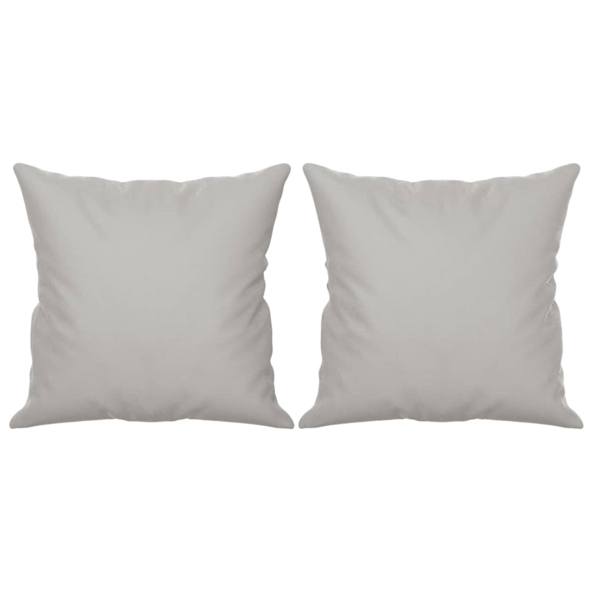 Vidaxl Throw Pillows 2 Pcs Light Gray 15.7'X15.7' Microfiber Fabric