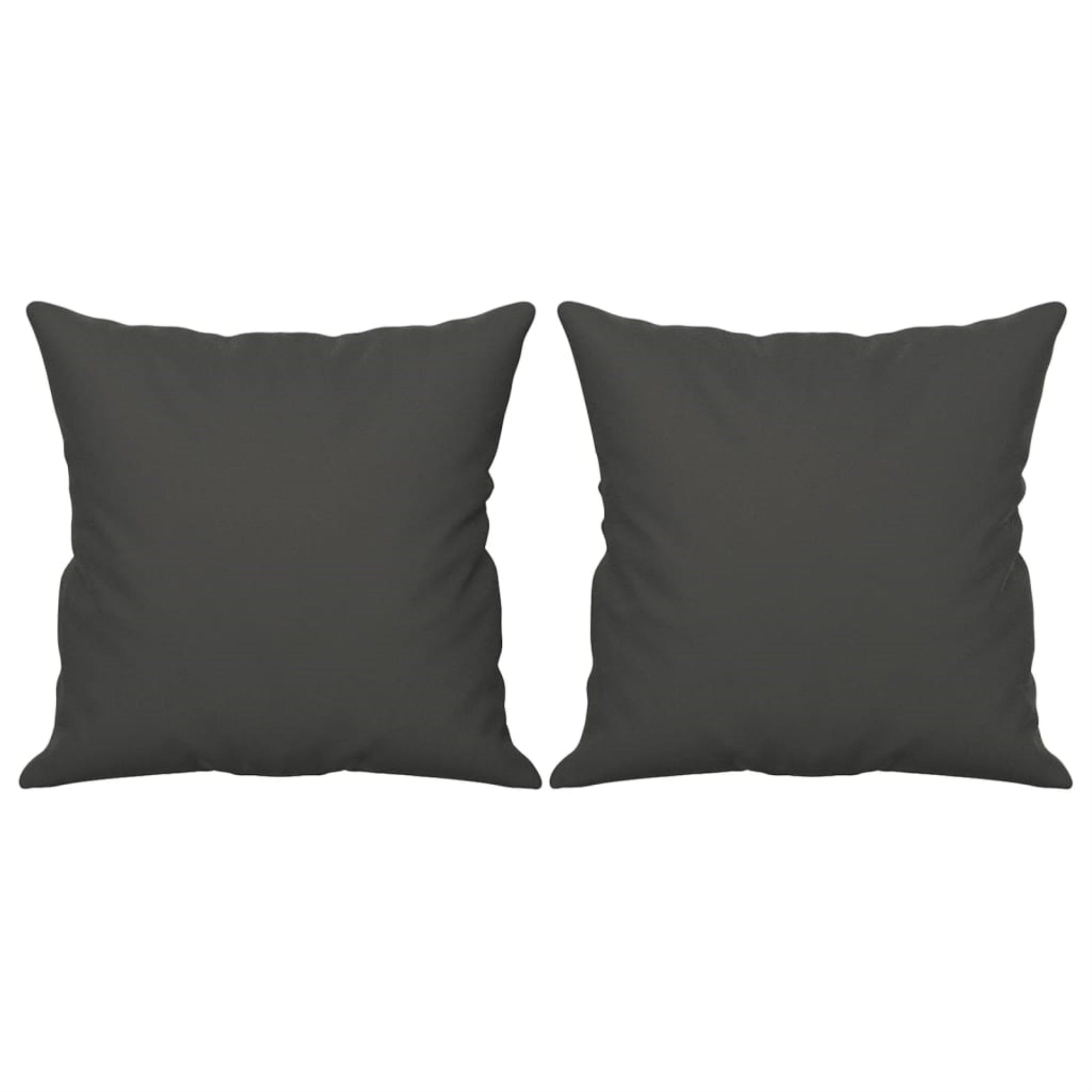 Vidaxl Throw Pillows 2 Pcs Dark Gray 15.7'X15.7' Microfiber Fabric