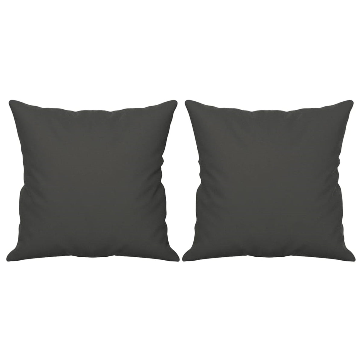Vidaxl Throw Pillows 2 Pcs Dark Gray 15.7'X15.7' Microfiber Fabric