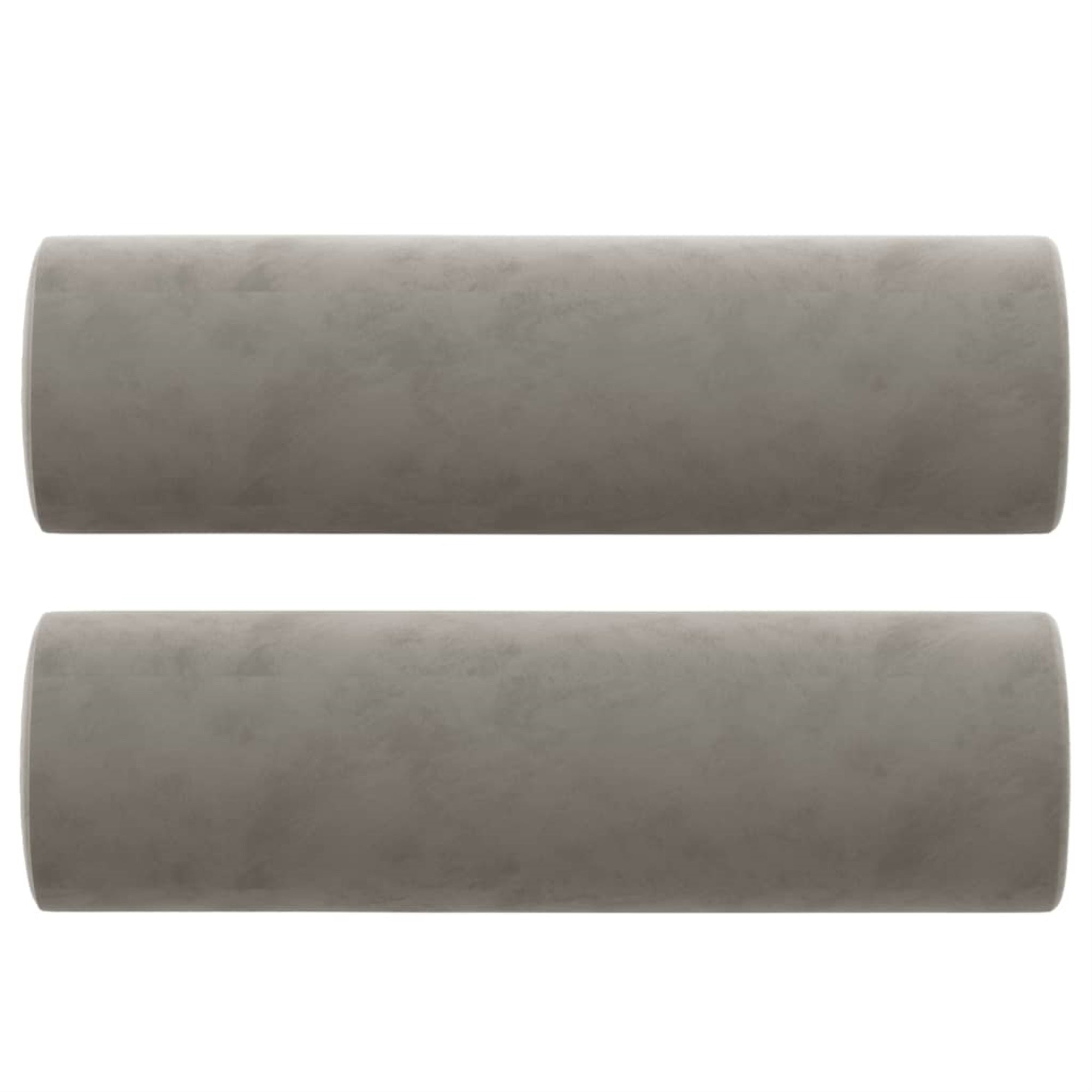 Vidaxl Throw Pillows 2 Pcs Light Gray 5.9'X19.7' Velvet