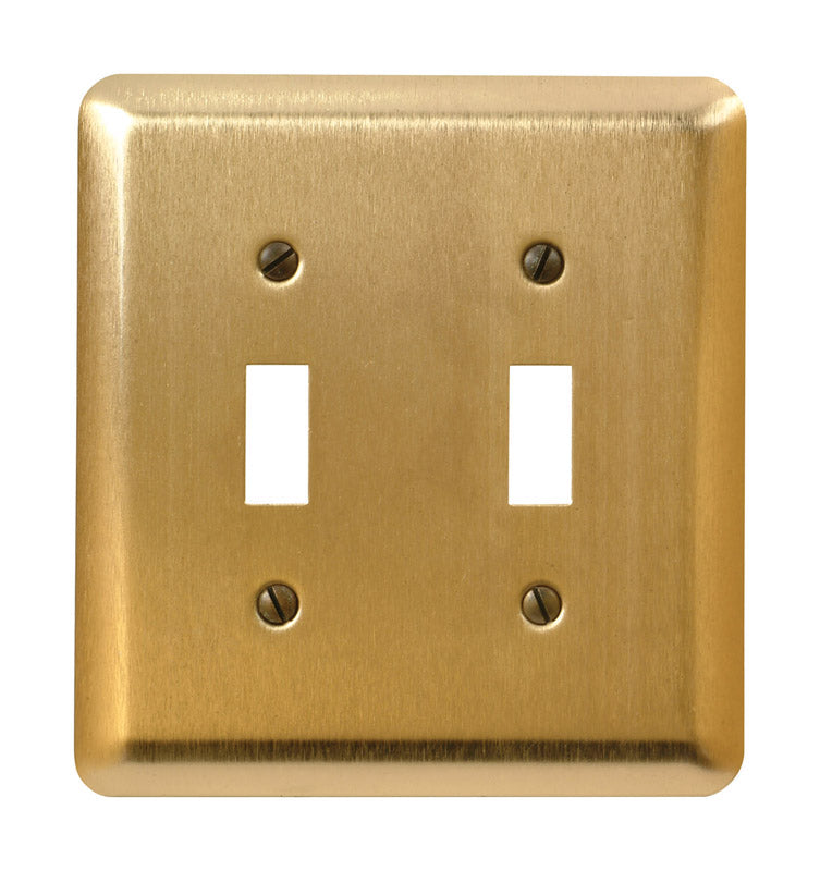 Wallplate 2Tog Brsh Brs (Pack Of 1)
