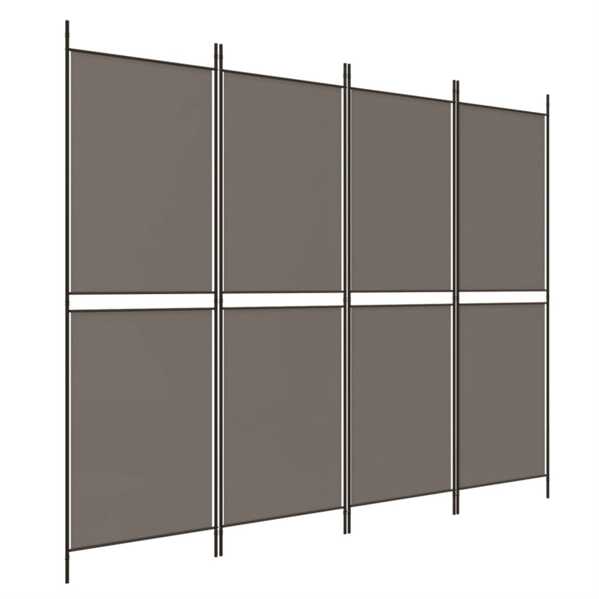 Vidaxl 4-Panel Room Divider Anthracite 78.7'X70.9' Fabric
