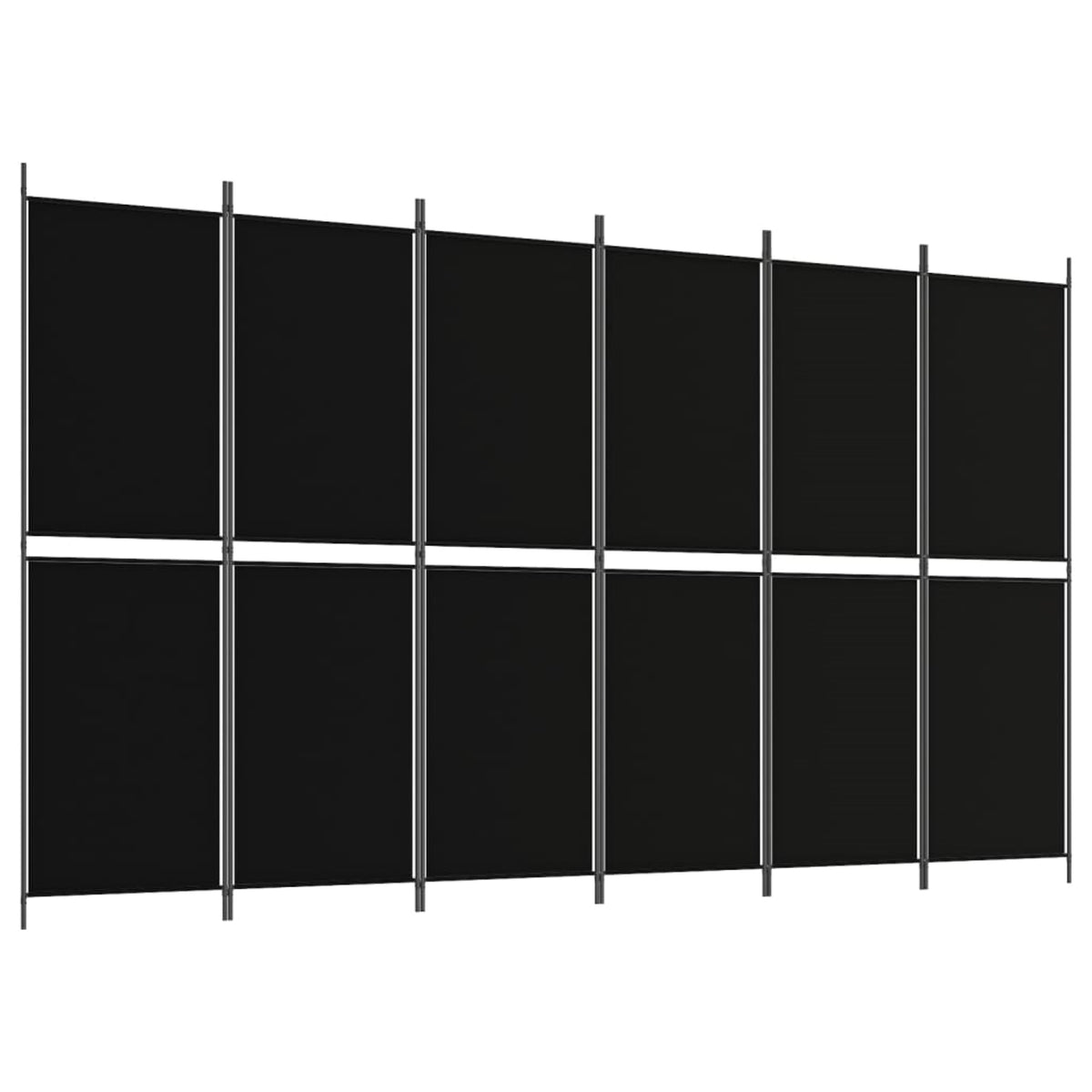 Vidaxl 6-Panel Room Divider Black 118.1'X70.9' Fabric