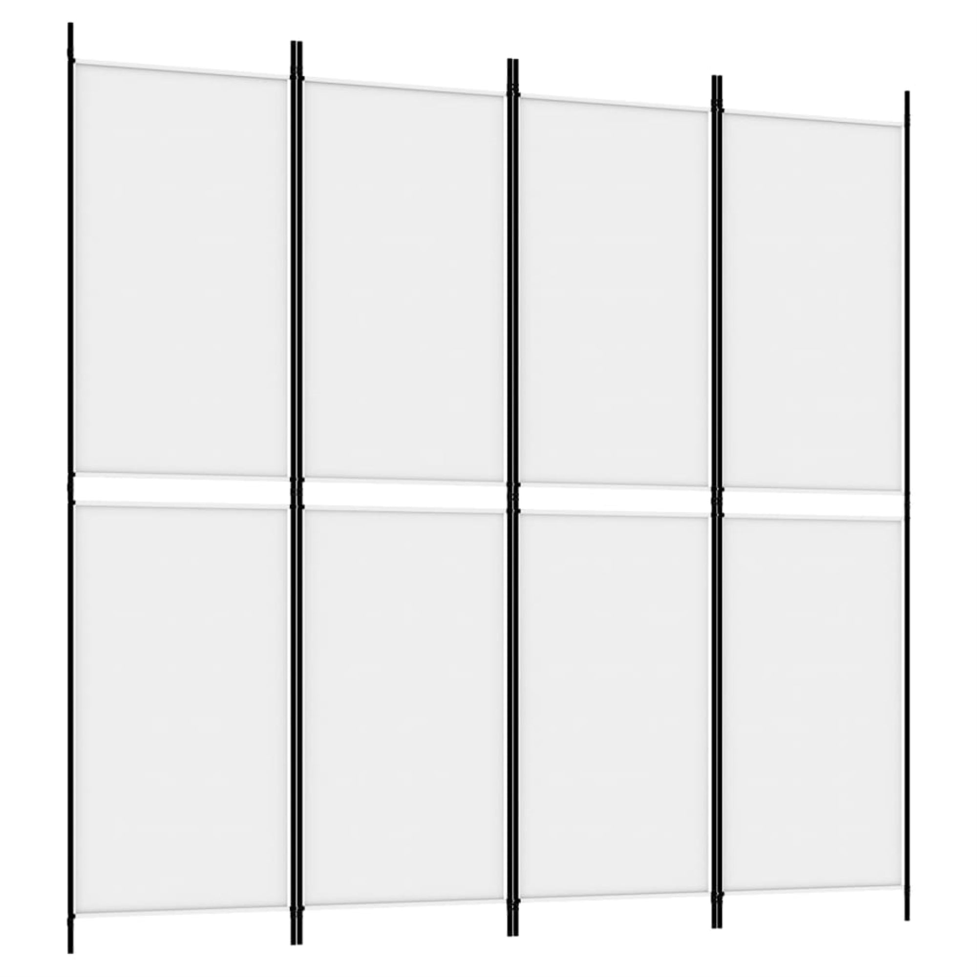 Vidaxl 4-Panel Room Divider White 78.7'X78.7' Fabric