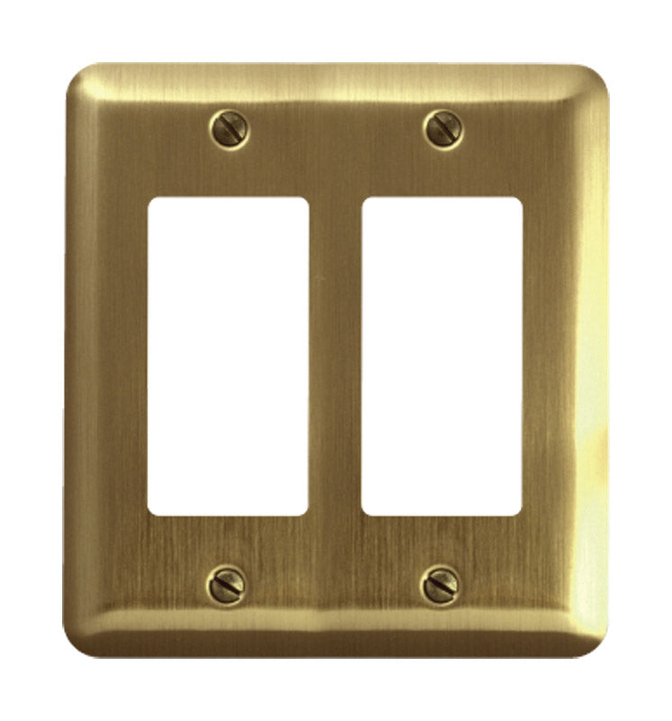 Wallplt 2Rckr Brsh Brass (Pack Of 1)