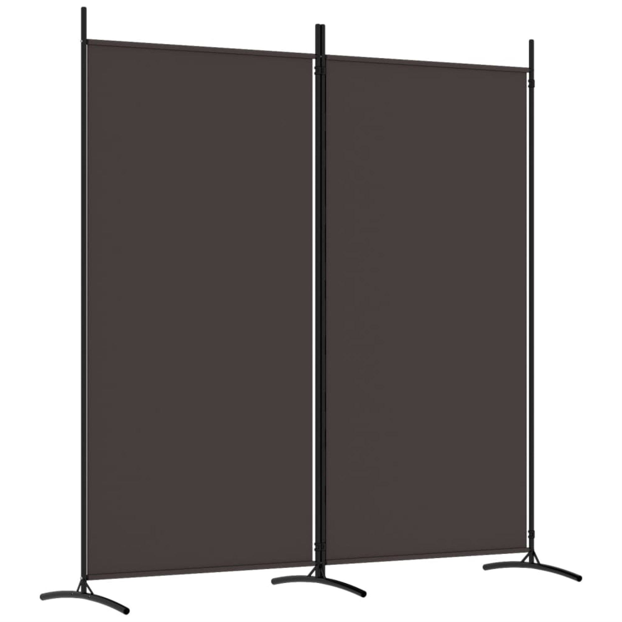Vidaxl 2-Panel Room Divider Brown 68.9'X70.9' Fabric