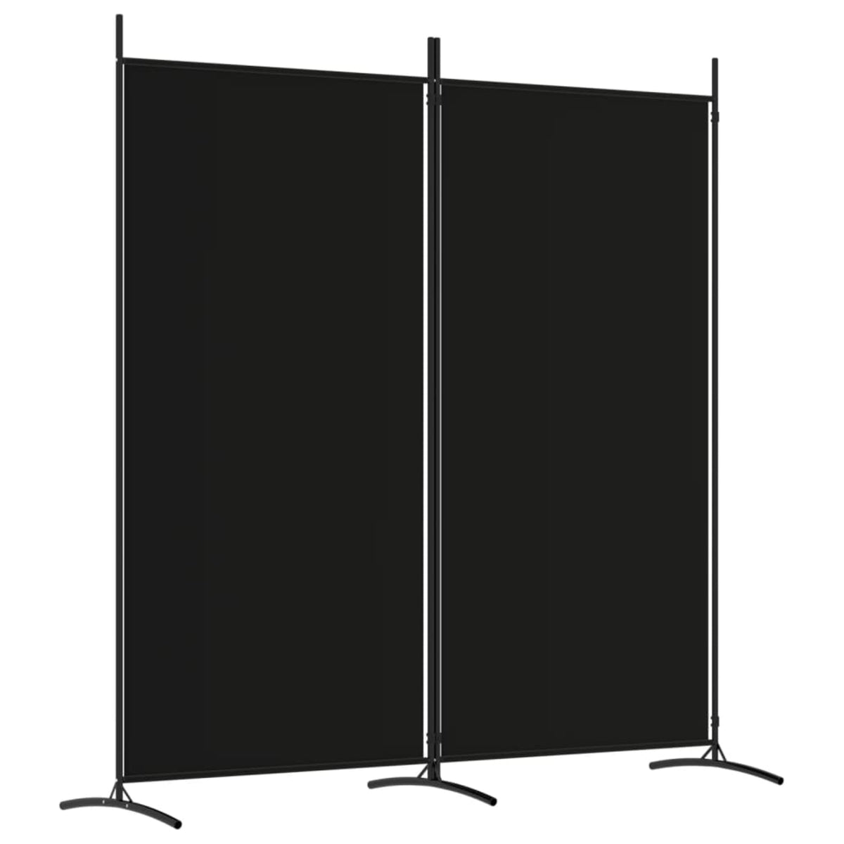 Vidaxl 2-Panel Room Divider Black 68.9'X70.9' Fabric