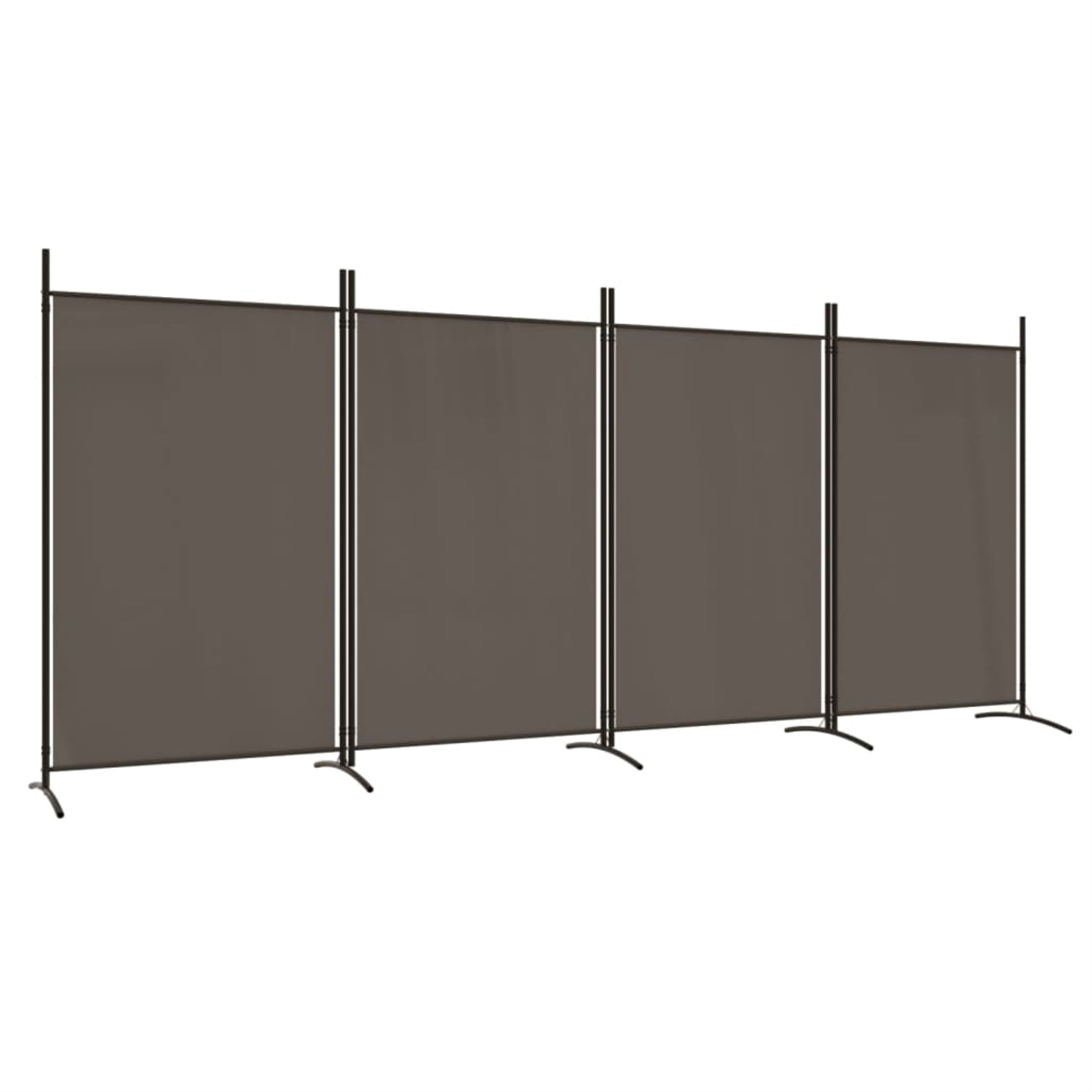 Vidaxl 4-Panel Room Divider Anthracite 136.2'X70.9' Fabric