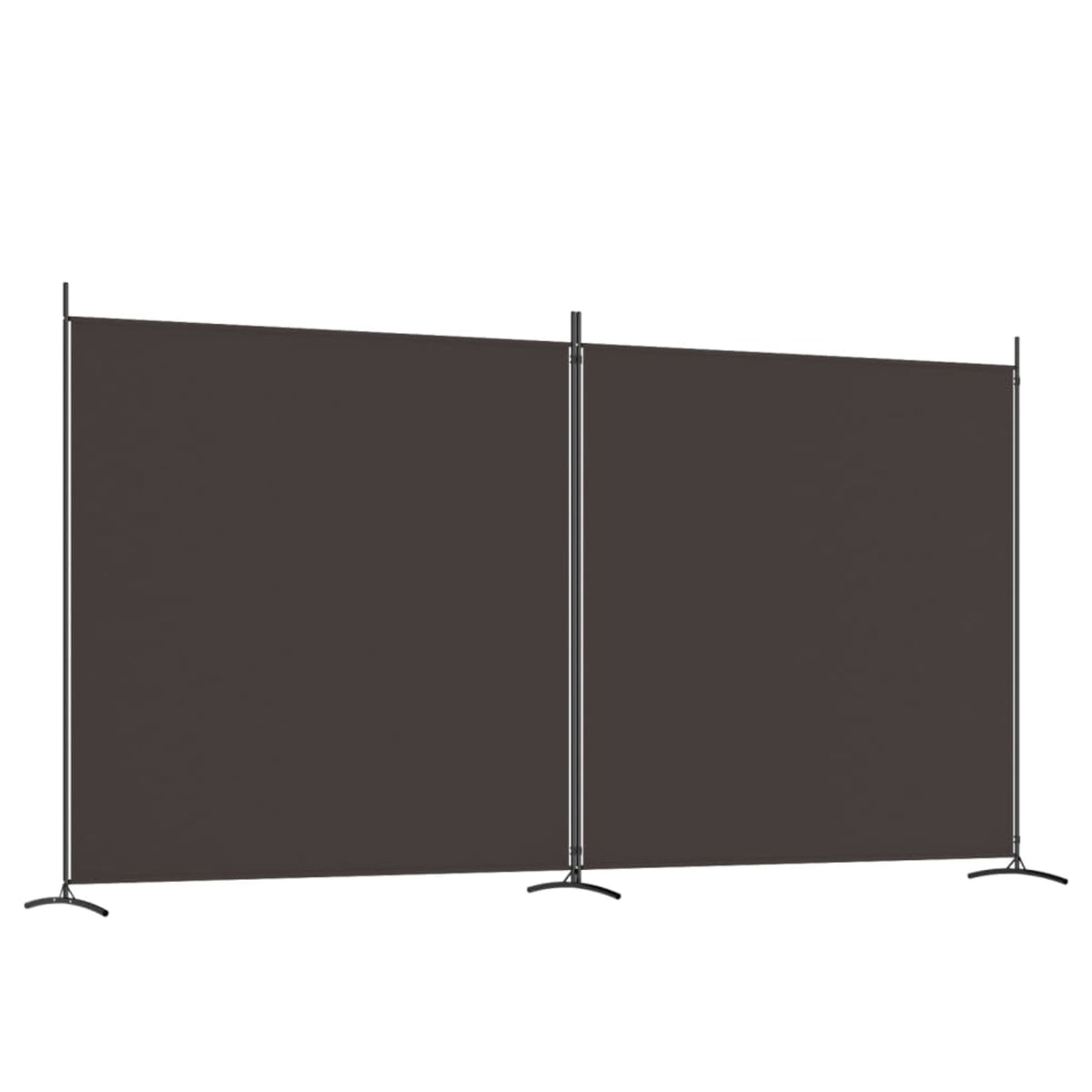Vidaxl 2-Panel Room Divider Brown 137'X70.9' Fabric