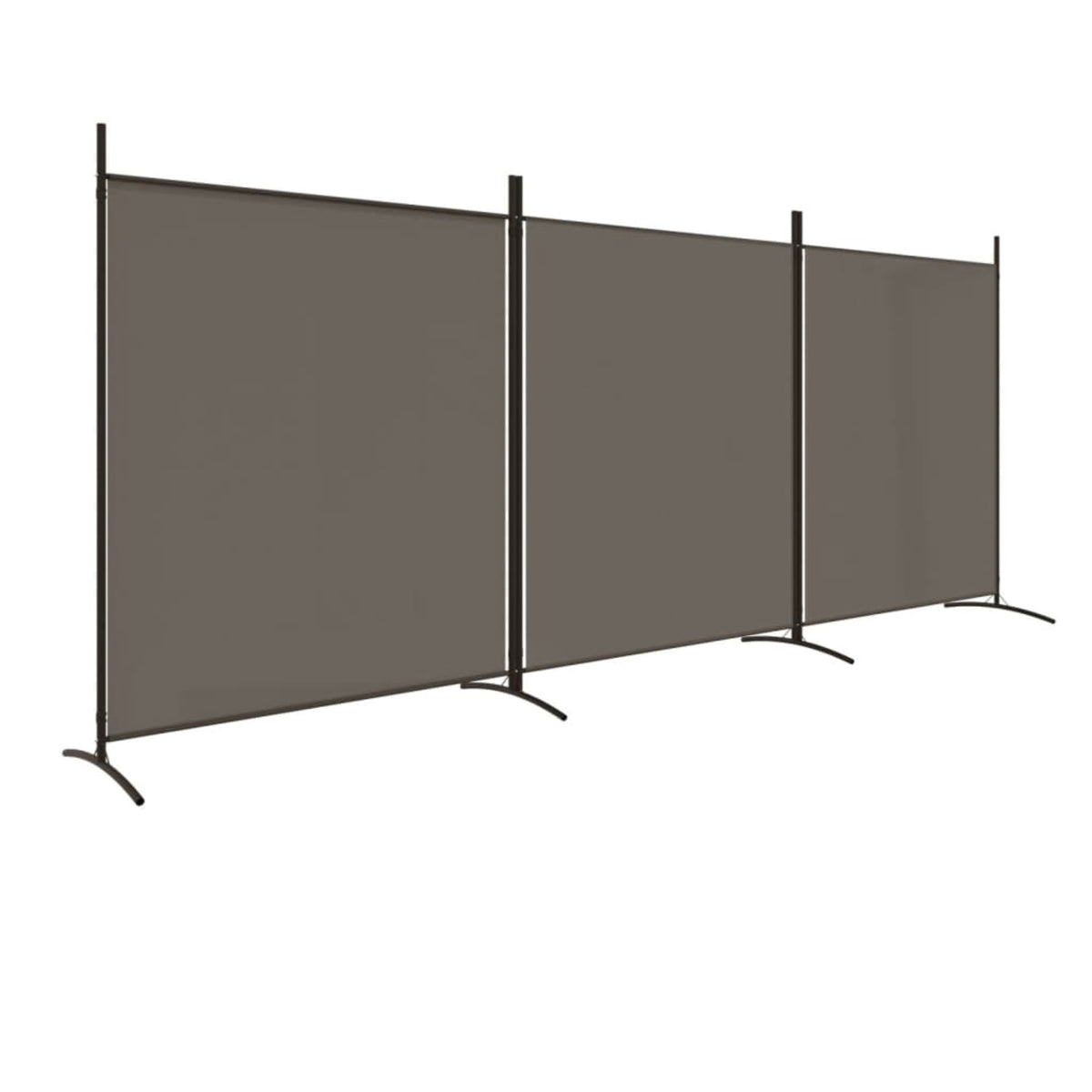 Vidaxl 3-Panel Room Divider Anthracite 206.7'X70.9' Fabric