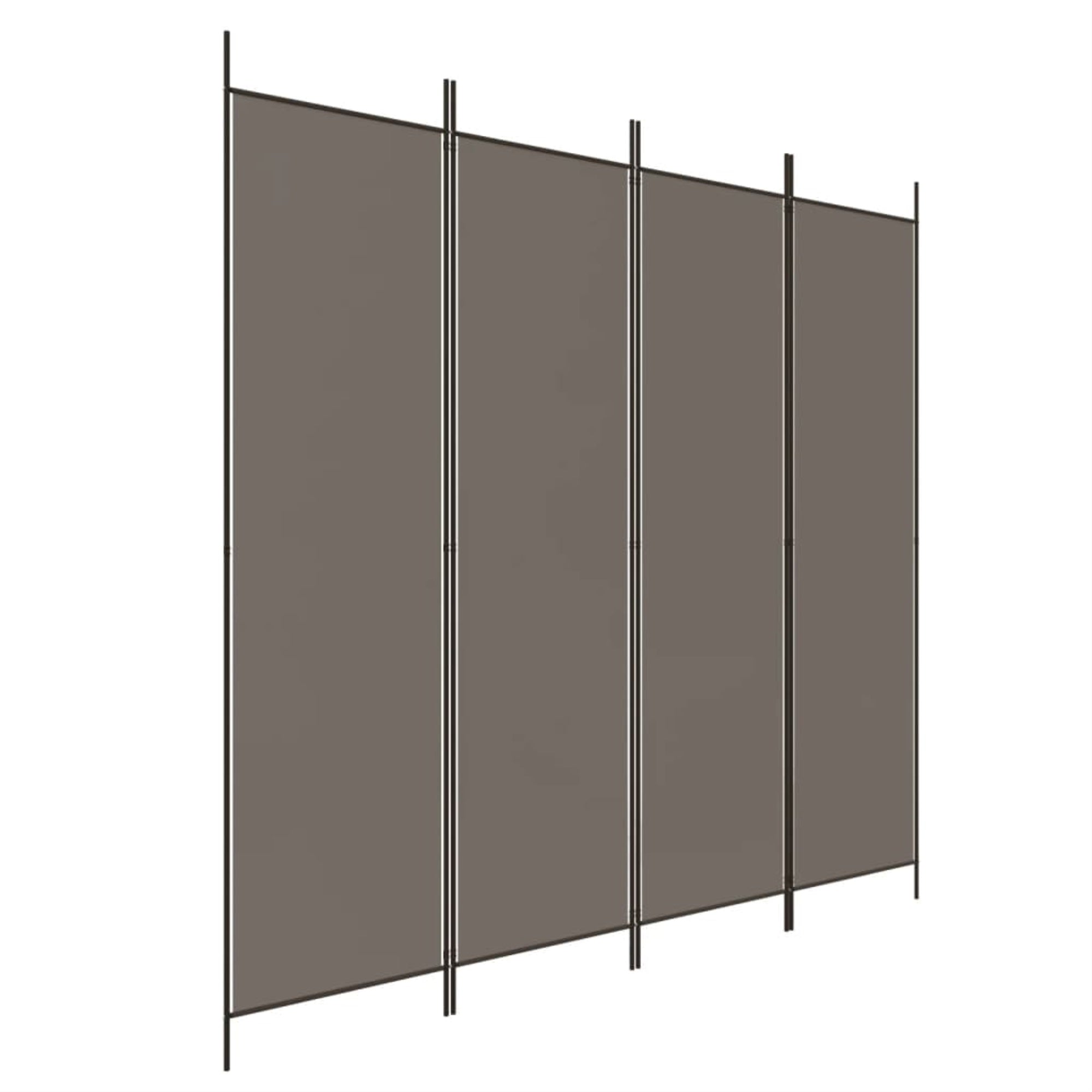 Vidaxl 4-Panel Room Divider Anthracite 274.8'X70.9' Fabric