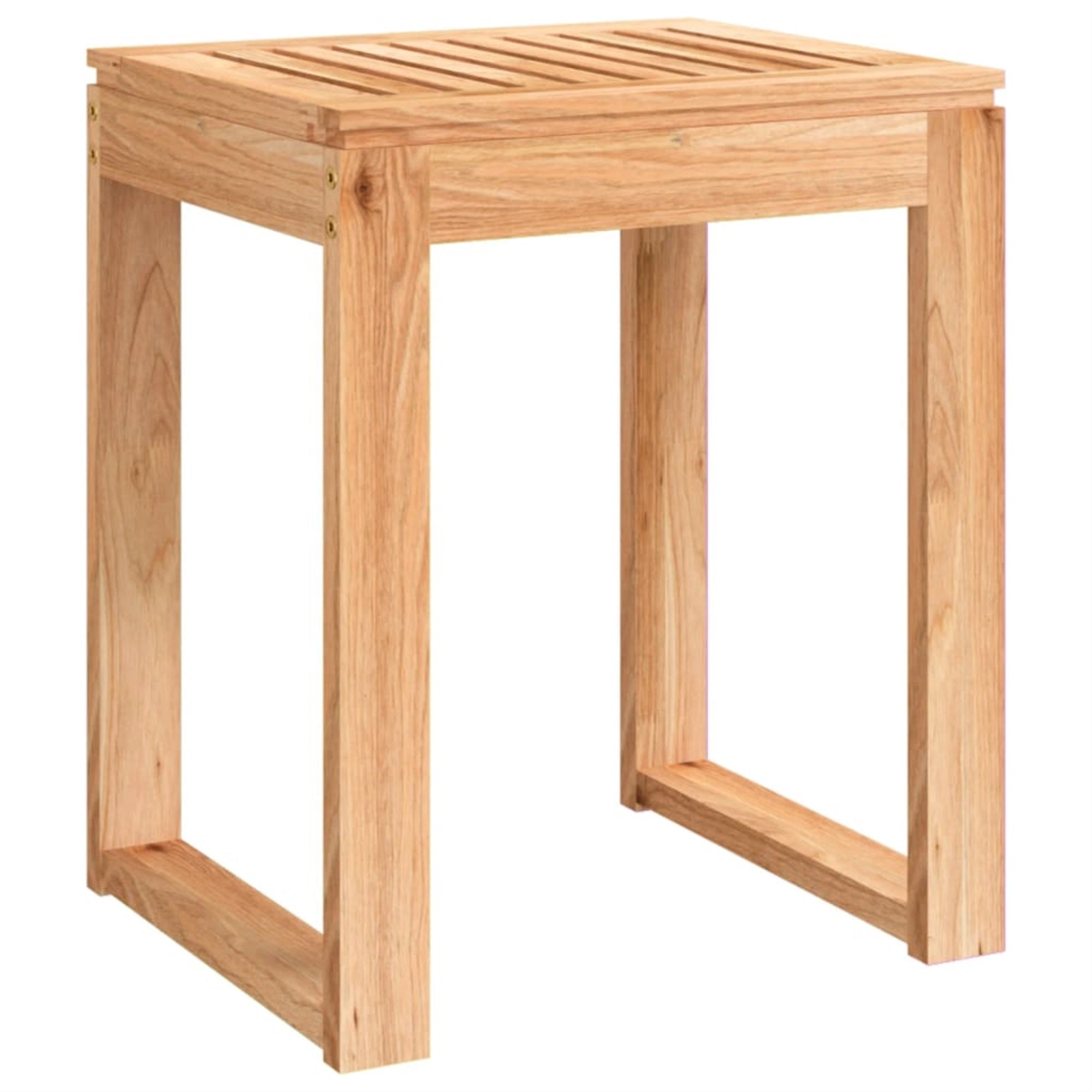 Vidaxl Bathroom Stool 15.7'X11.8'X18.1' Solid Wood Walnut
