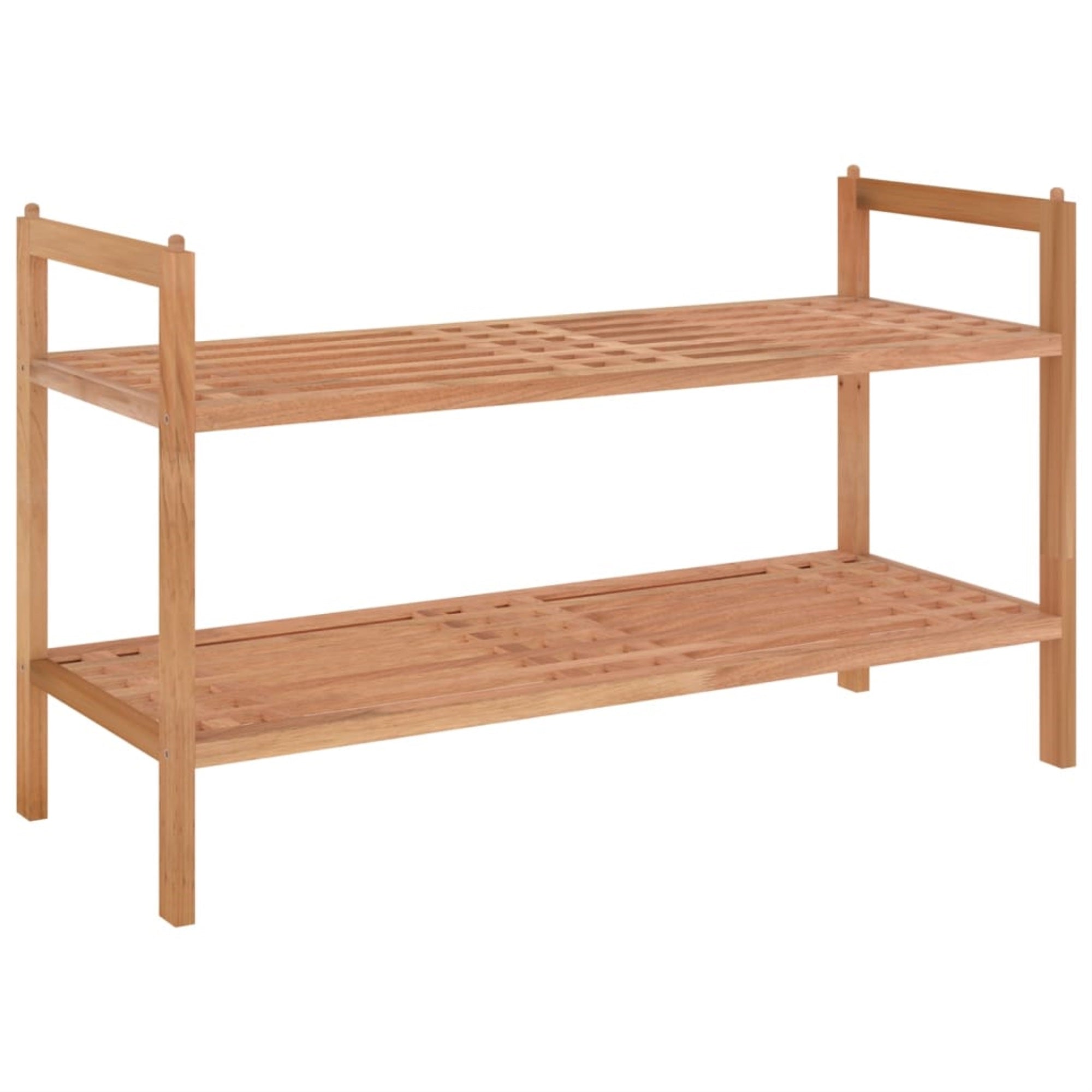 Vidaxl Shoe Rack 27.2'X10.6'X16.1' Solid Wood Walnut