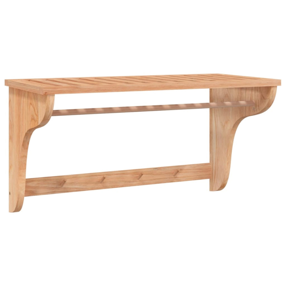 Vidaxl Towel Rack 23.6'X11.8'X13.8' Solid Wood Walnut
