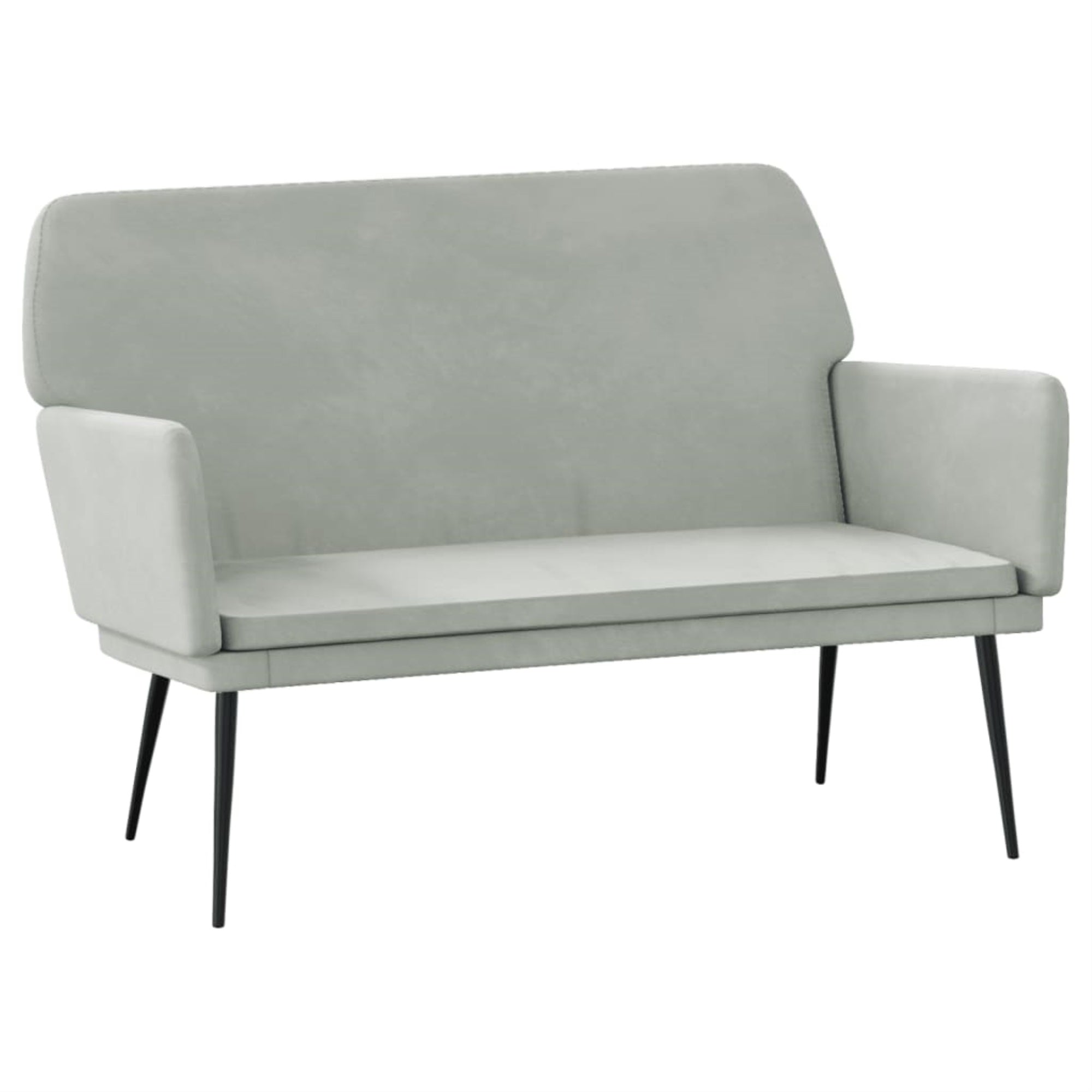 Vidaxl Bench Light Gray 42.5'X31.1'X31.1' Velvet
