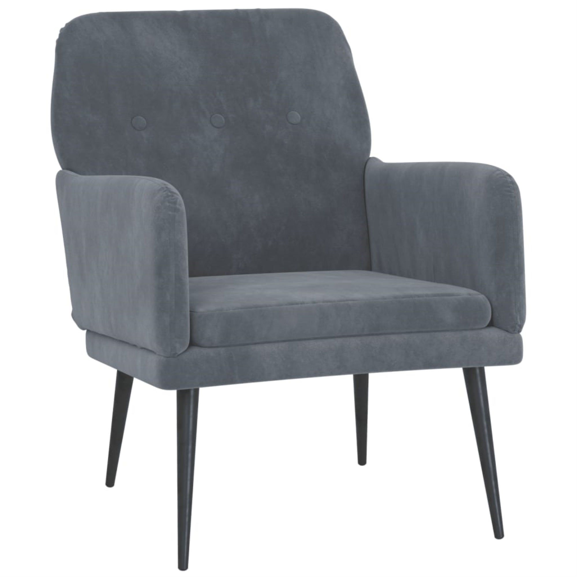 Vidaxl Armchair Dark Gray 24.4'X31.1'X31.1' Velvet