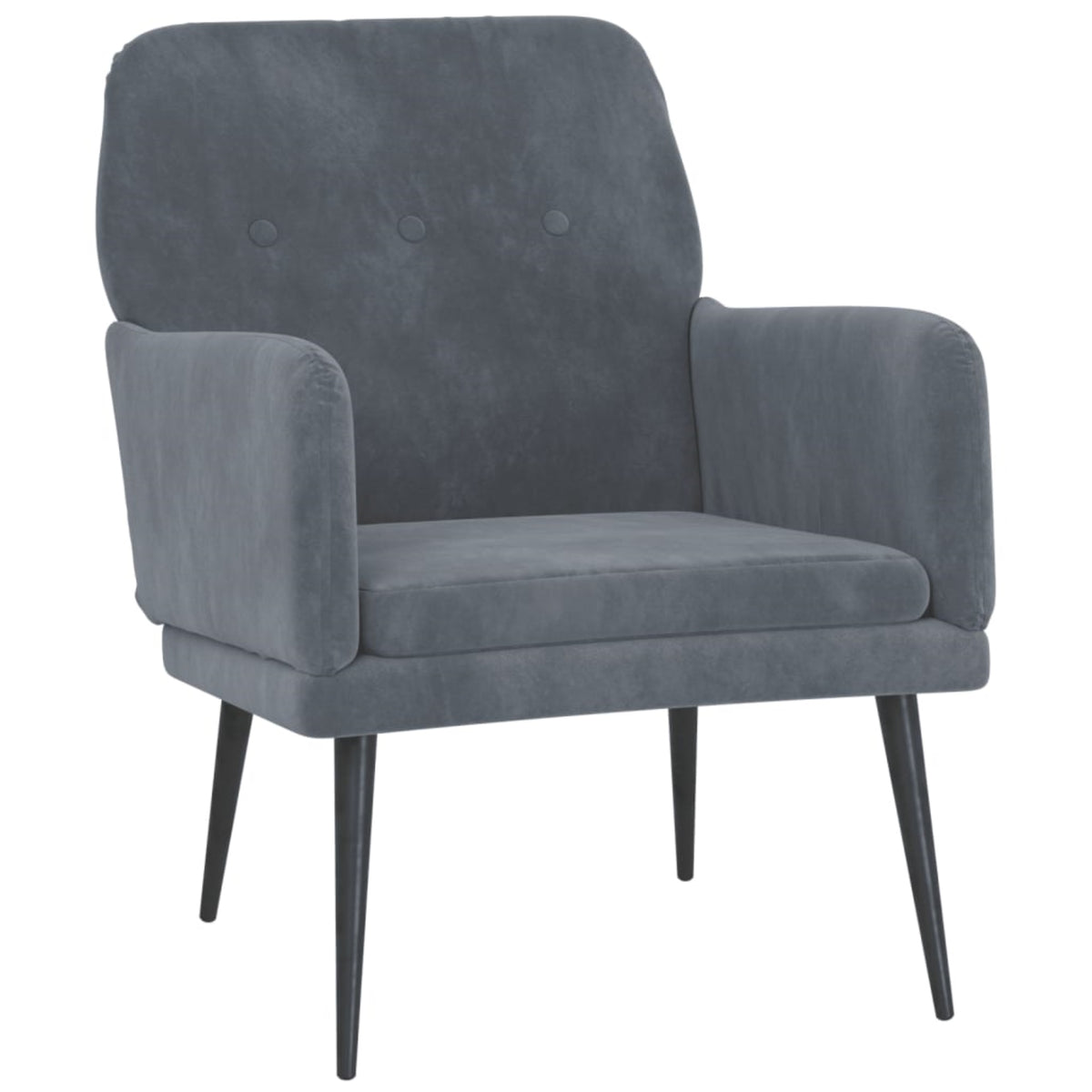 Vidaxl Armchair Dark Gray 24.4'X31.1'X31.1' Velvet